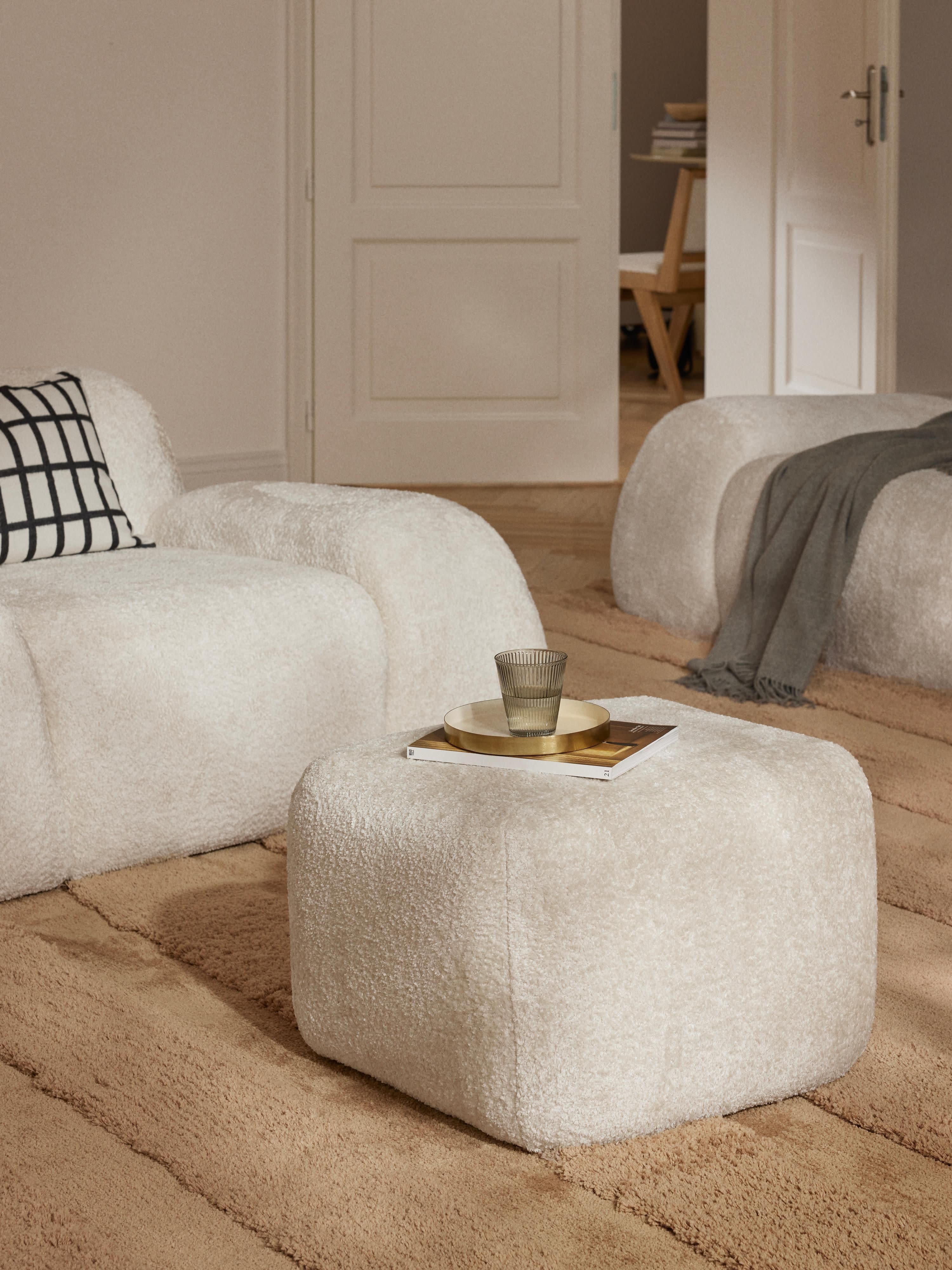 Wolke Teddy-Bouclé Ottoman