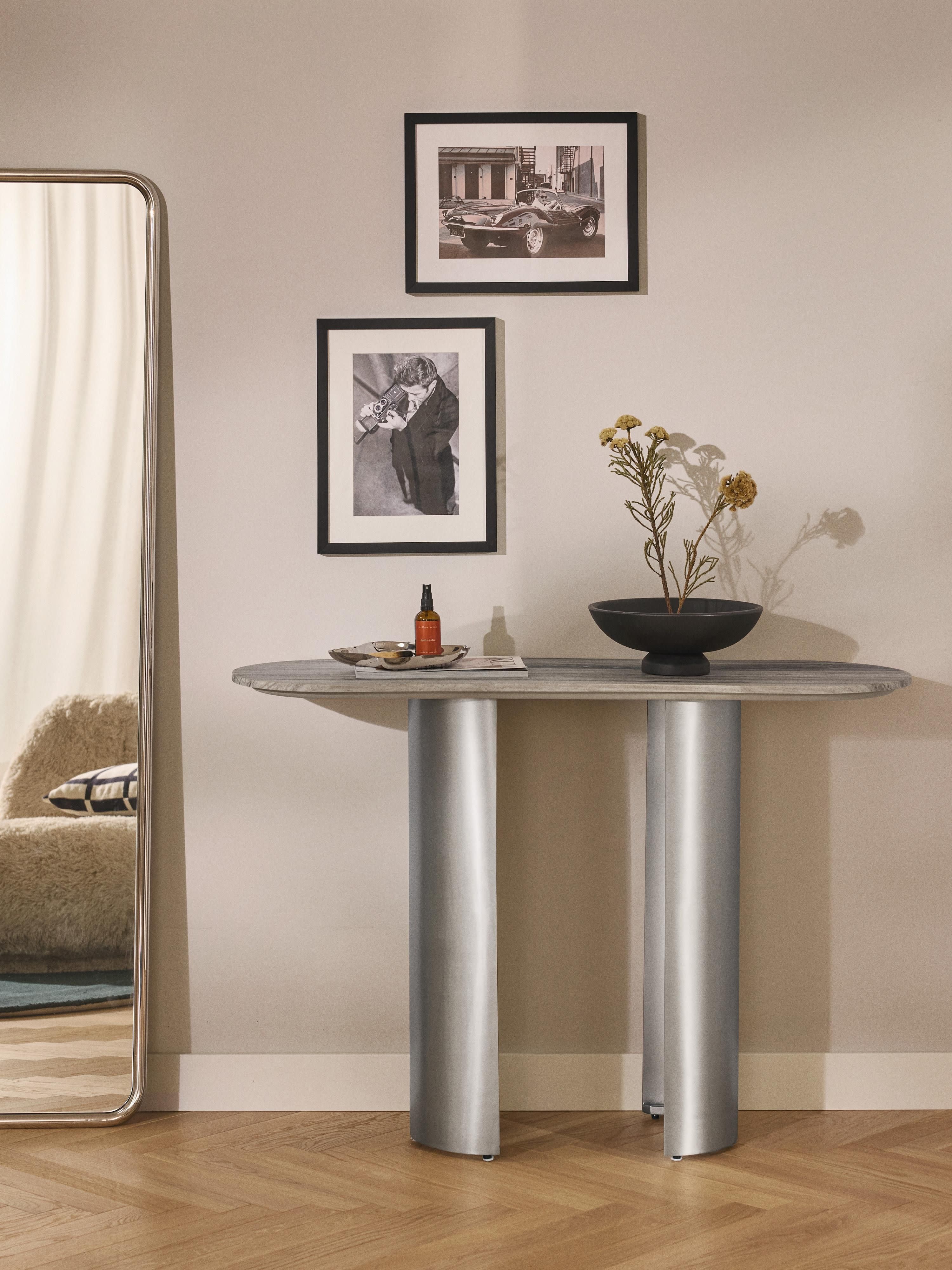 Noam Console Table with Marble Top