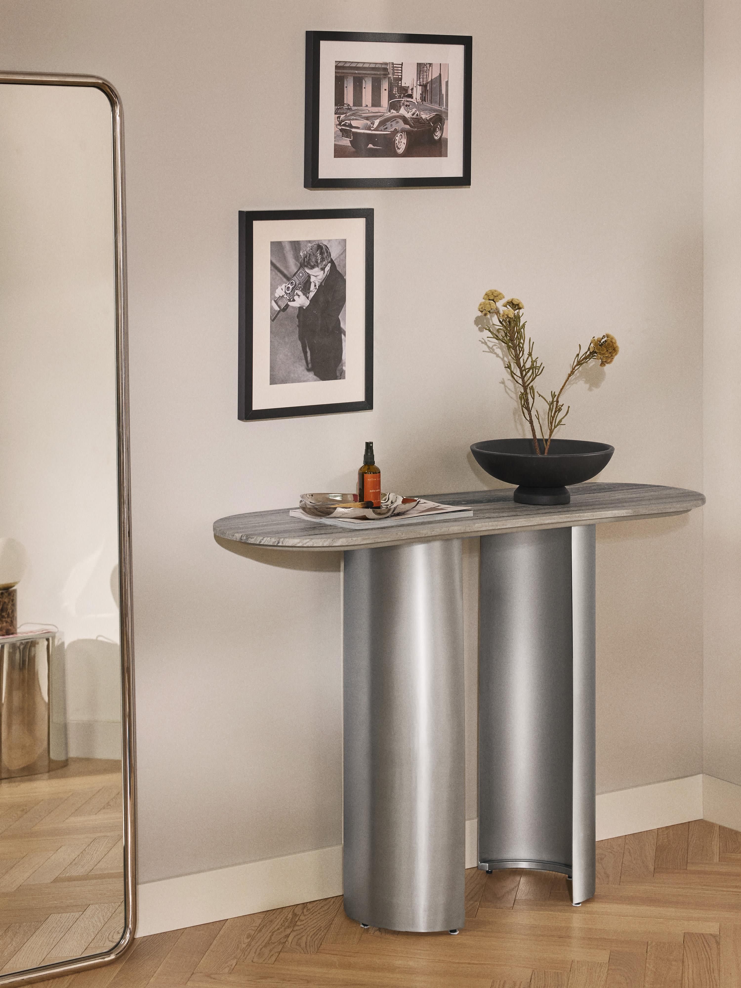 Noam Console Table with Marble Top