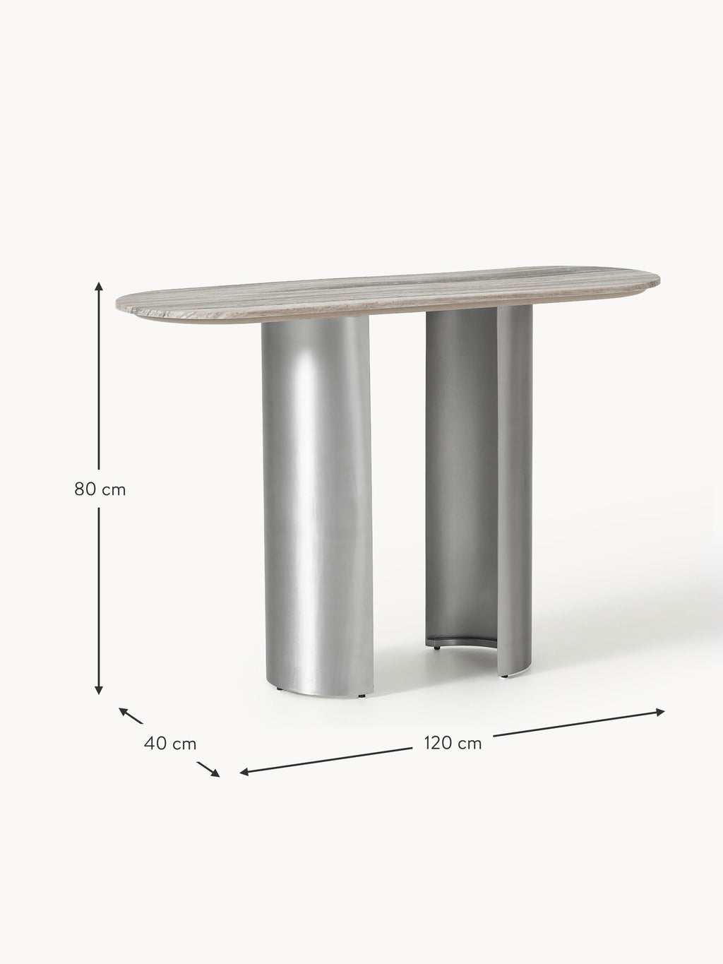 Noam Console Table with Marble Top