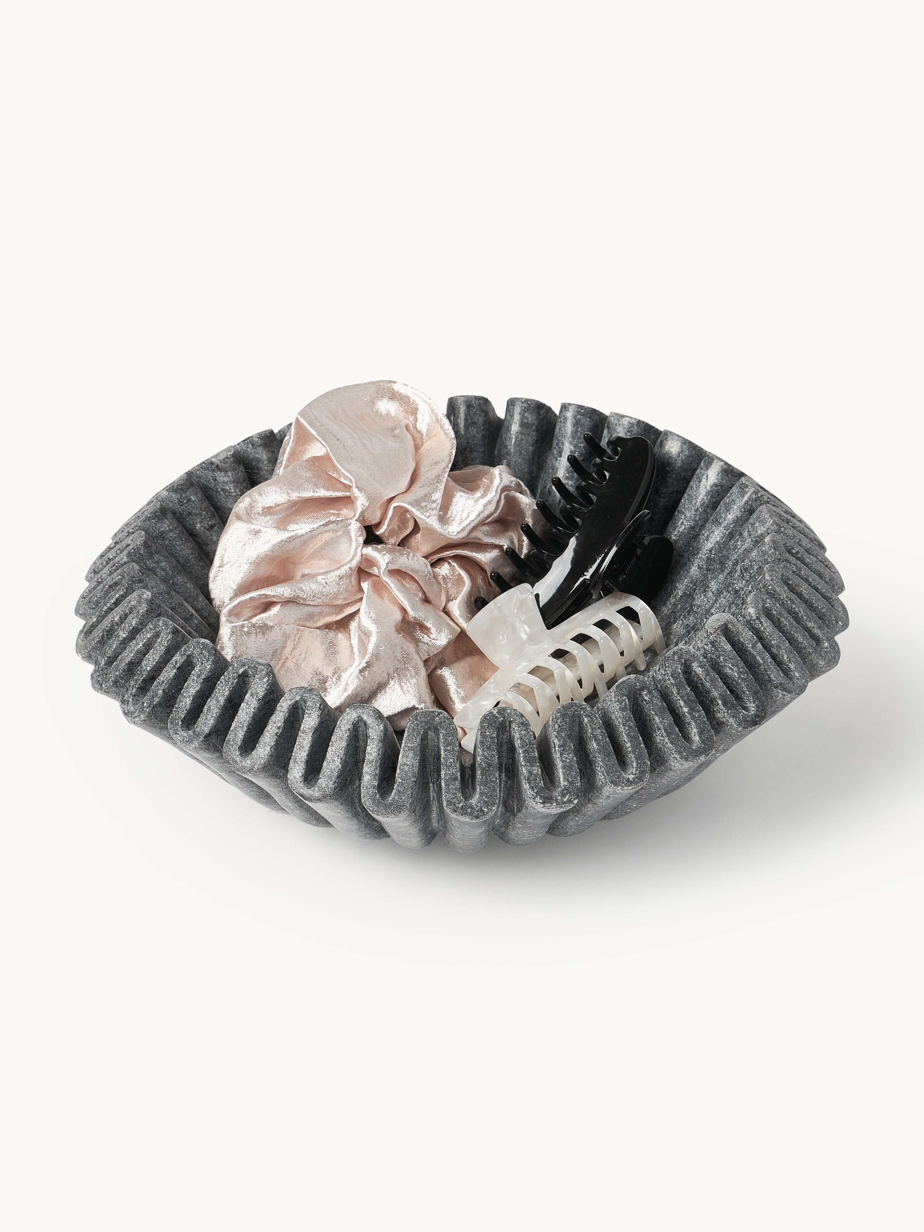 Santorini Handmade Decorative Marble Bowl, Ø 31 cm