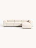 Gallery image 1 - Linen Blend Modular Sofa Lennon (4-seater) with ottoman (left/right)