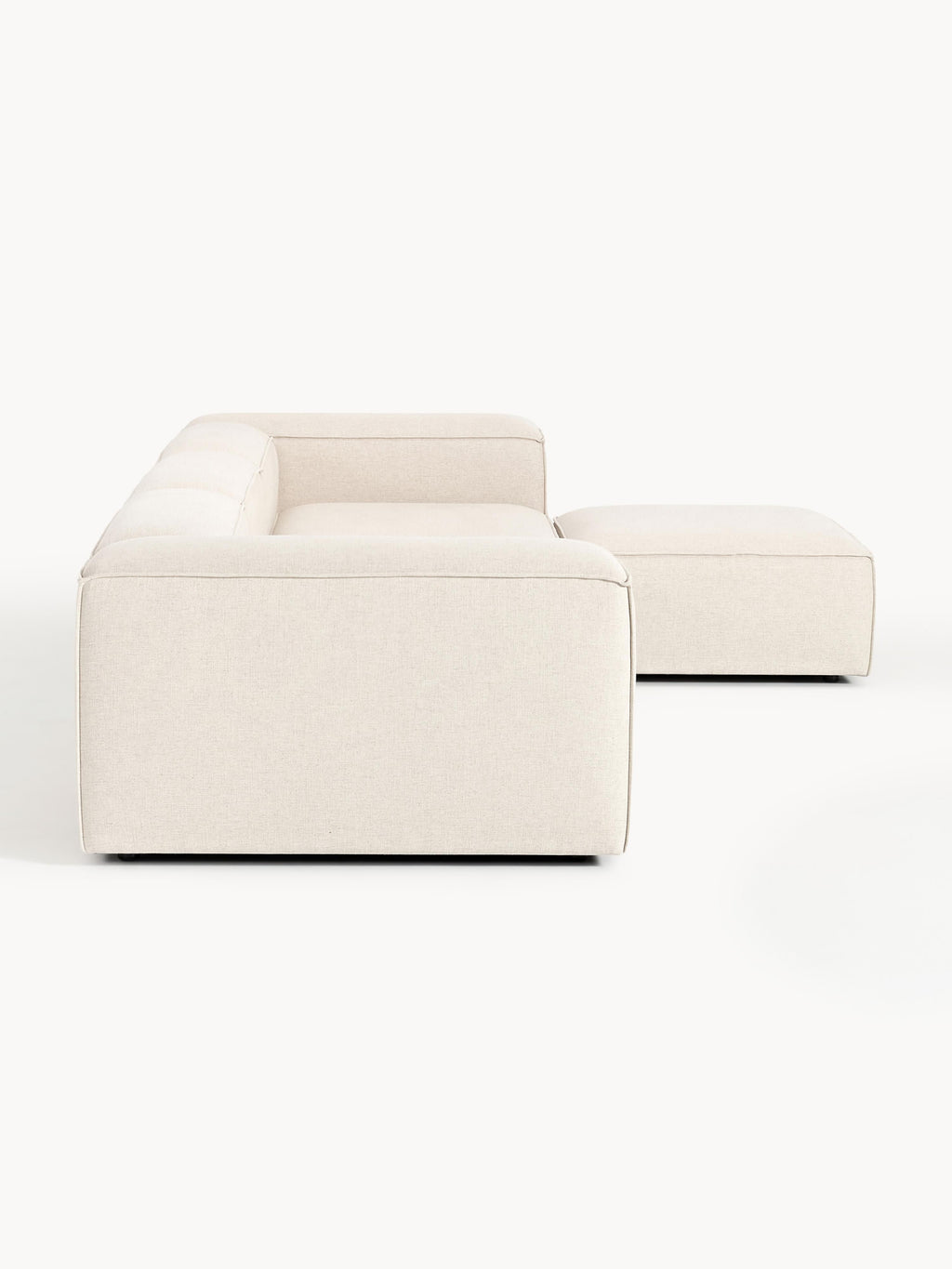 Lennon Linen Blend Modular Sofa (4-seater) with ottoman (left/right)