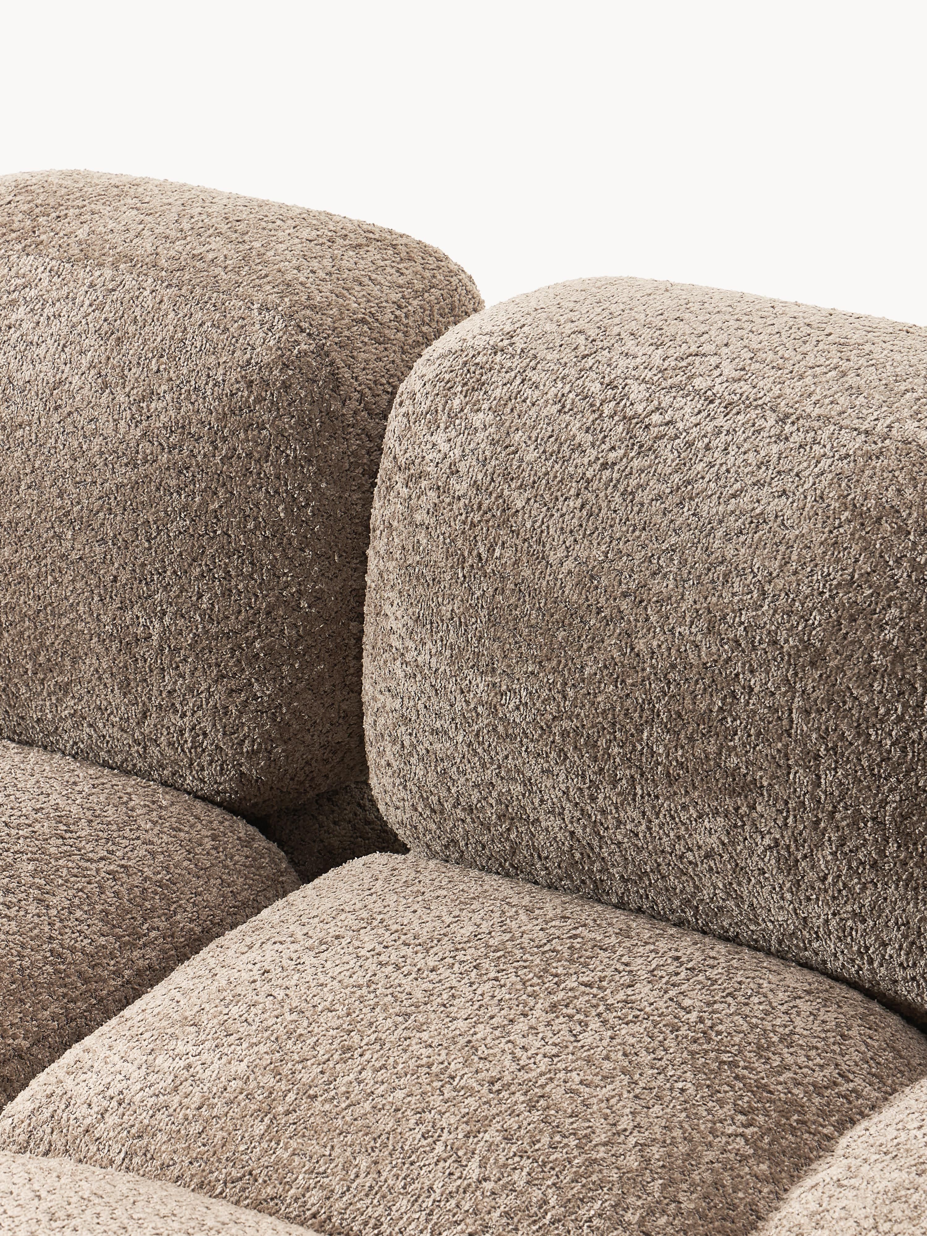 Tayla Modular Teddy-Bouclé Sofa (4-seater) with Ottoman (left/right)