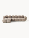 Gallery image 1 - Modular Teddy-Bouclé Sofa Tayla (4-seater) with Ottoman (left/right)