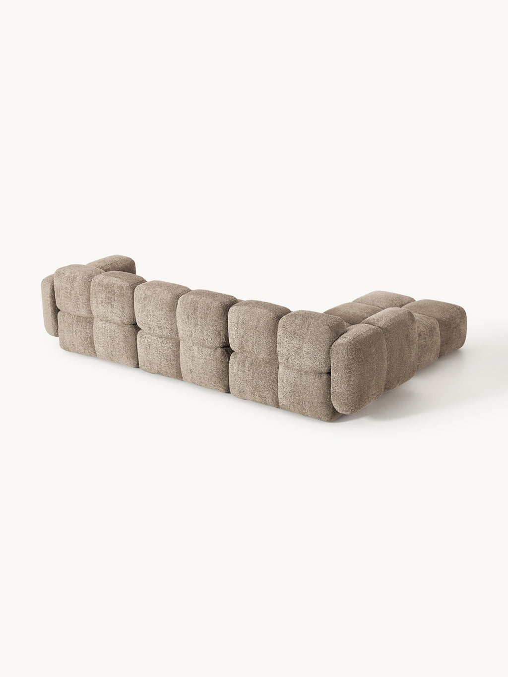 Tayla Modular Teddy-Bouclé Sofa (4-seater) with Ottoman (left/right)
