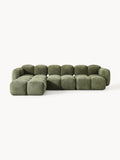 Gallery image 1 - Modular Teddy-Bouclé Sofa Tayla (4-seater) with Ottoman