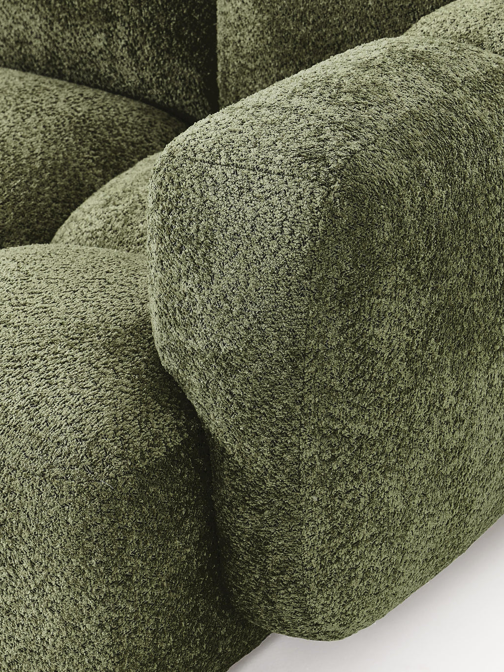 Tayla Modular Teddy-Bouclé Sofa (4-seater) with Ottoman