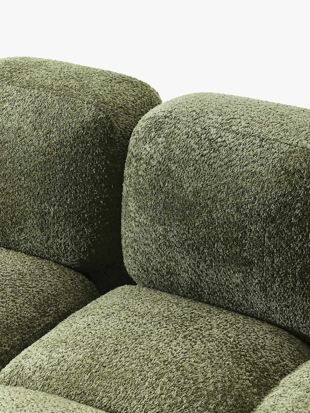 Tayla Modular Teddy-Bouclé Sofa (4-seater) with Ottoman