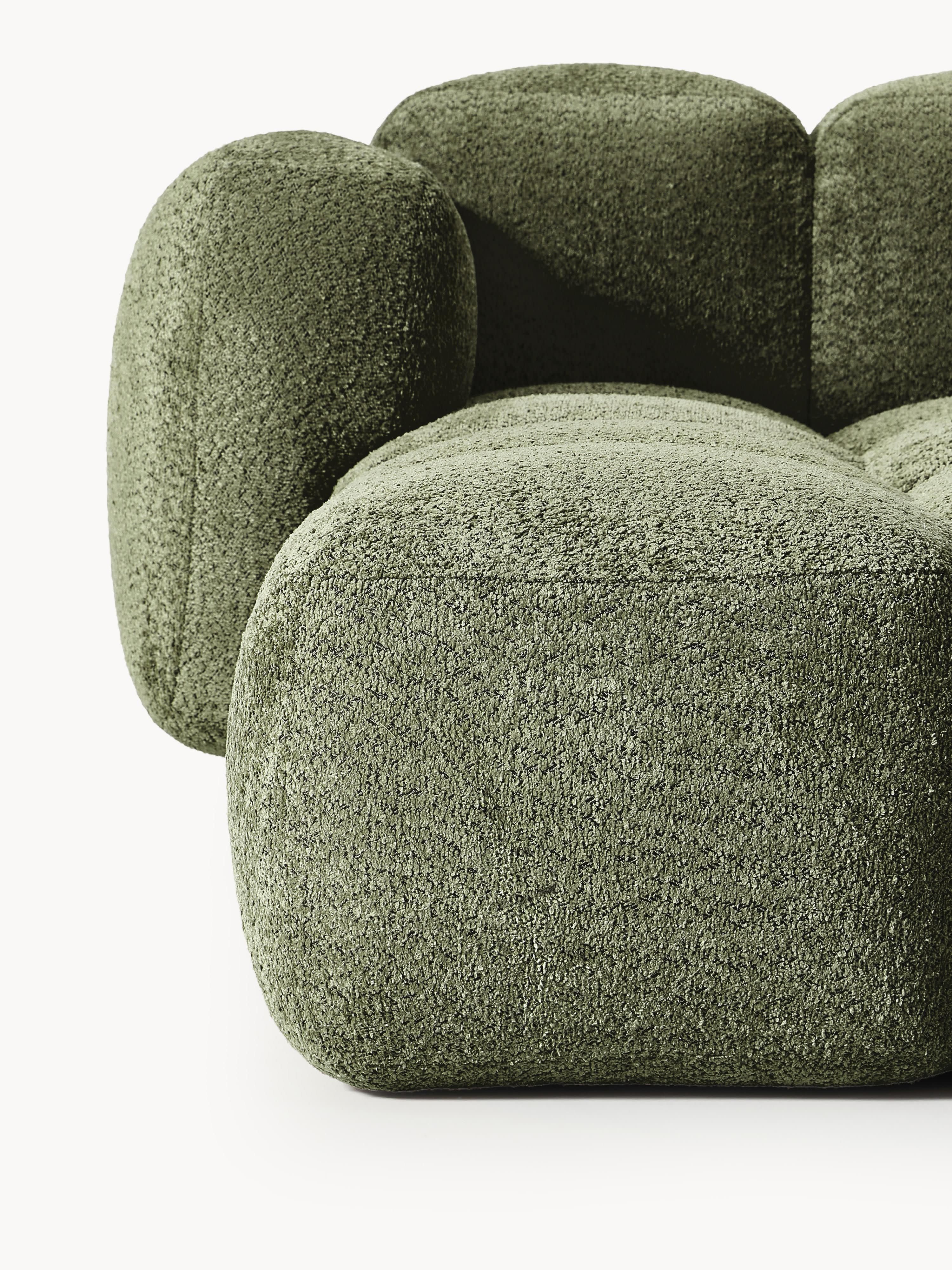 Tayla Modular Teddy-Bouclé Sofa (4-seater) with Ottoman