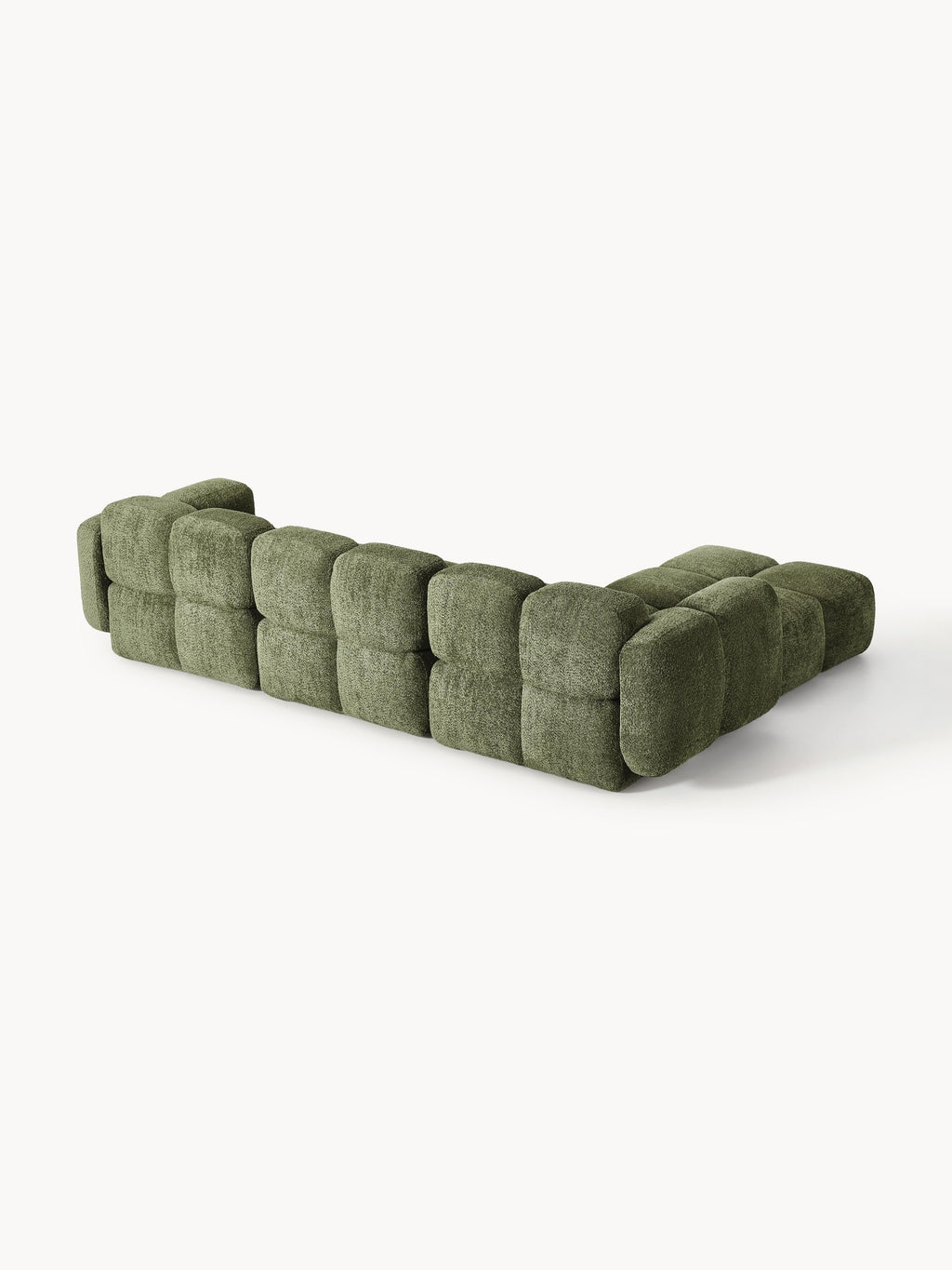 Tayla Modular Teddy-Bouclé Sofa (4-seater) with Ottoman
