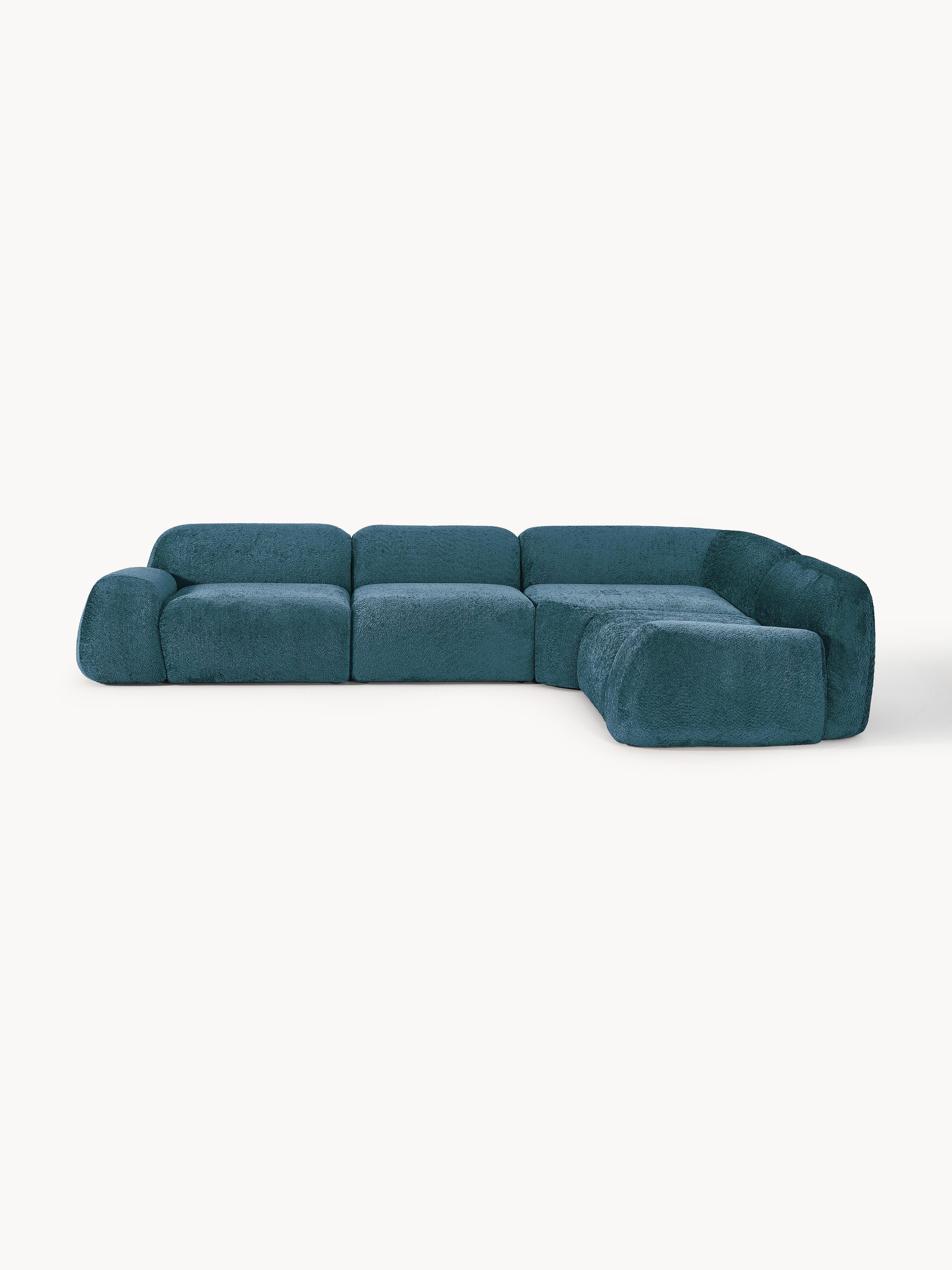 Gallery image 1 - Modular Teddy Bouclé Corner Sofa Wolke (4-seater)
