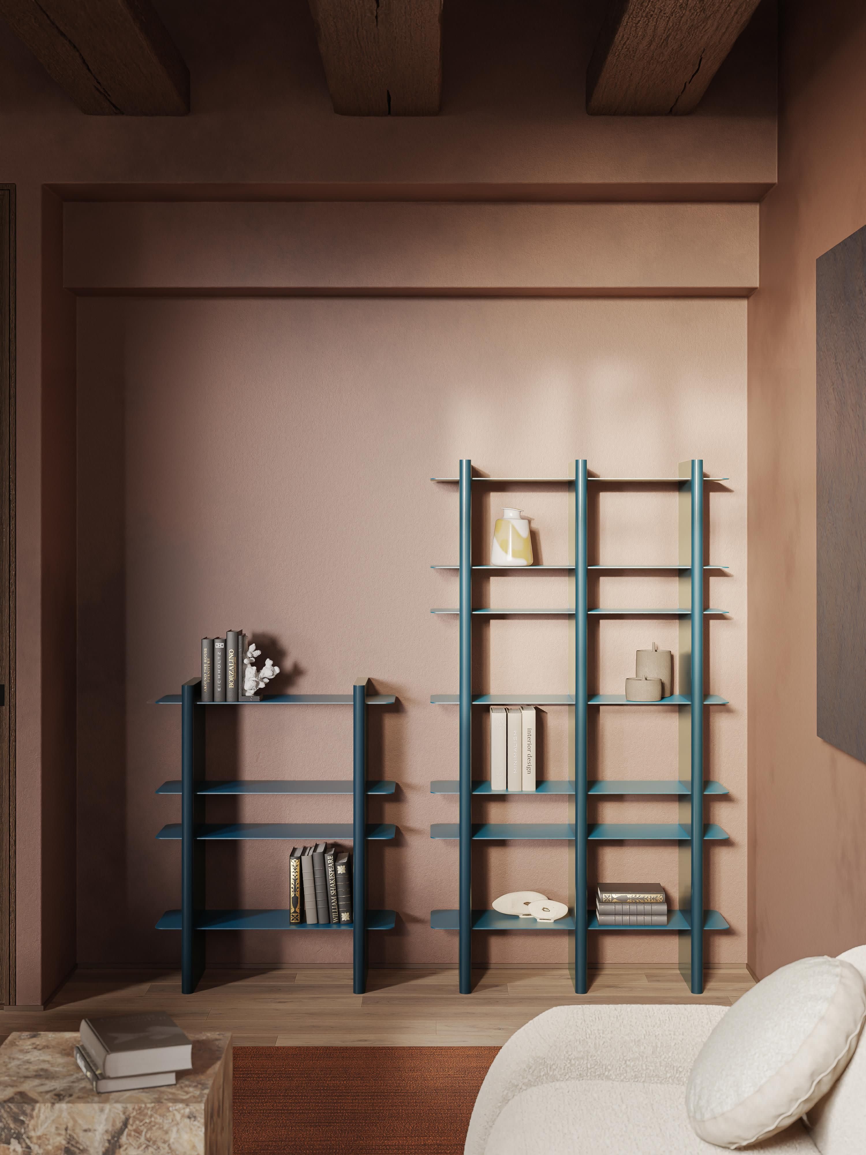 Rami Tall Shelving Unit with Metal Elements