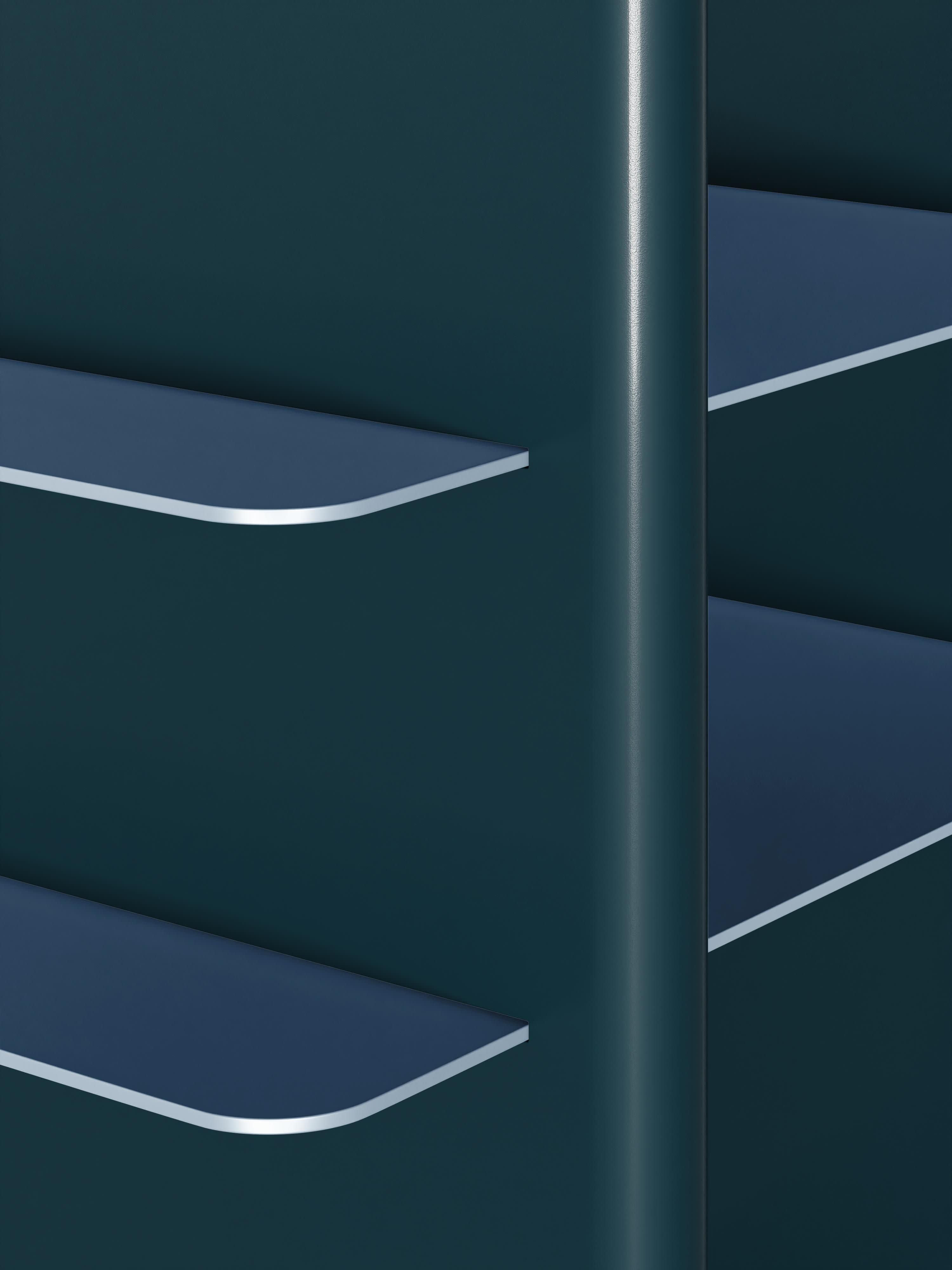 Rami Tall Shelving Unit with Metal Elements
