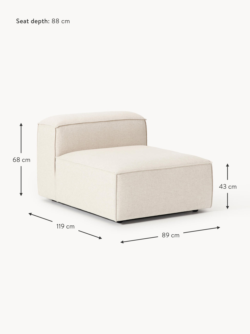 Lennon Linen Blend Centre Module