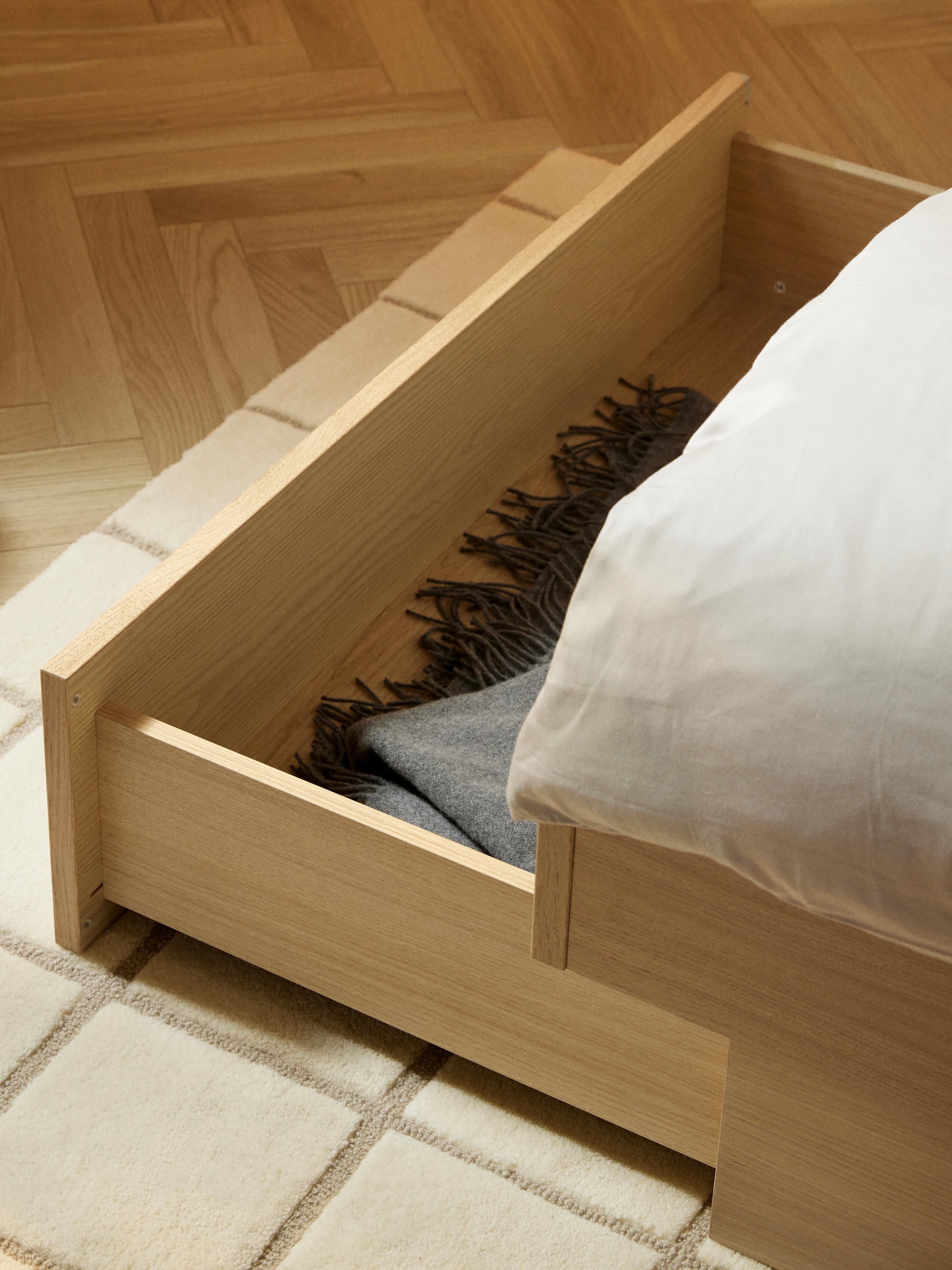 Sato Wooden Bed with Drawers