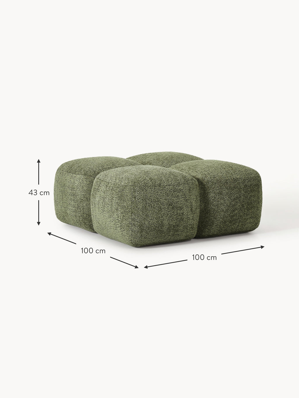 Tayla Teddy-Bouclé Ottoman
