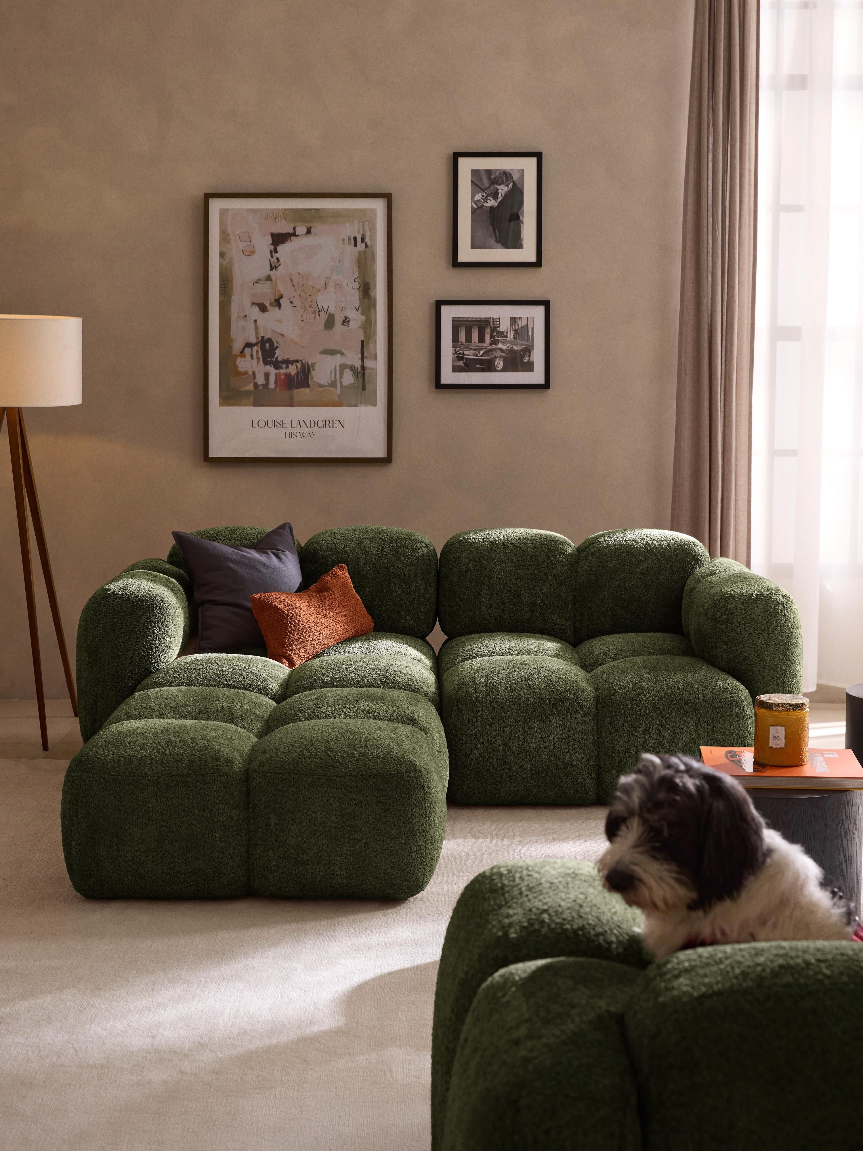 Tayla Teddy-Bouclé Ottoman