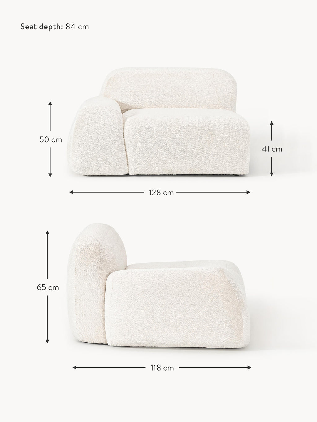 Wolke Teddy Bouclé Corner Module