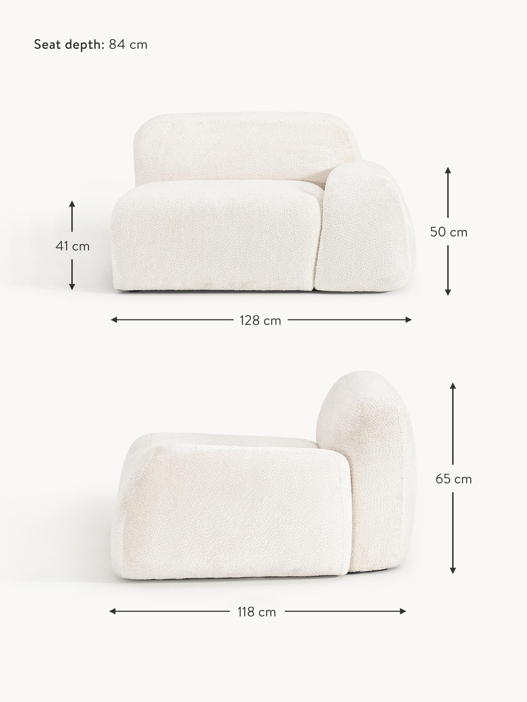 Wolke Teddy Bouclé Corner Module