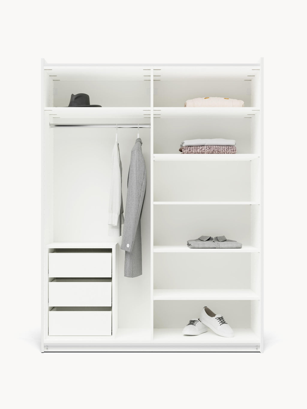 Charlotte Modular Sliding Door Wardrobe, 150 cm Wide, in various sizes