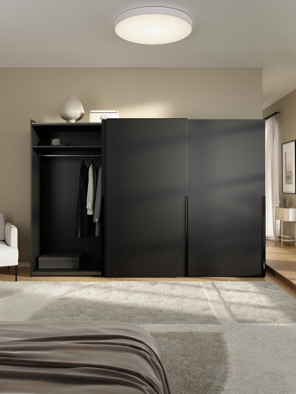 Leon Modular Sliding Door Wardrobe, 300 cm Wide, in various sizes