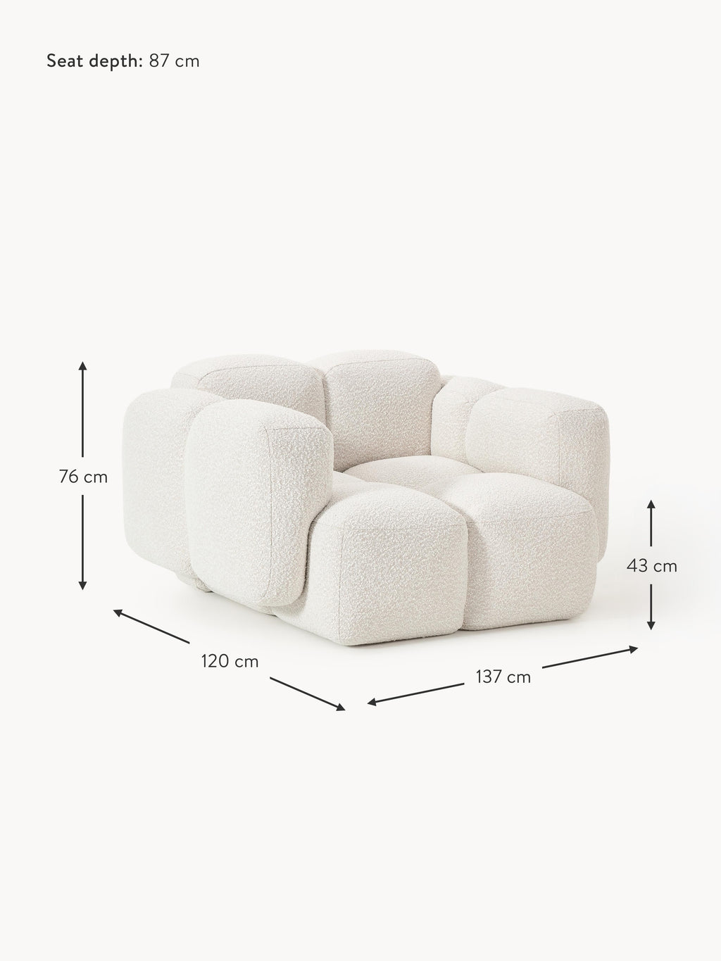 Tayla Bouclé Lounge Chair