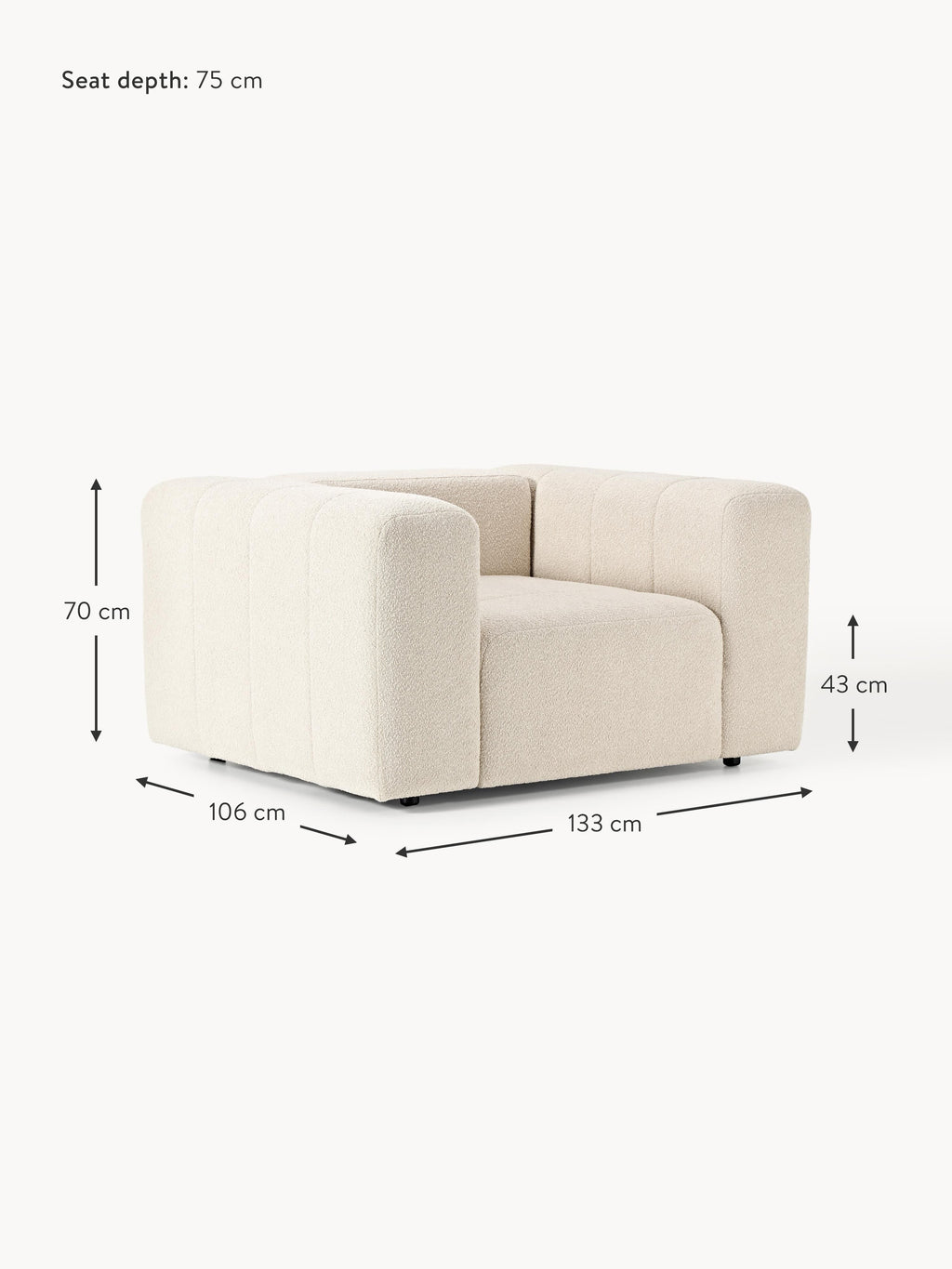 Lena Bouclé Lounge Chair