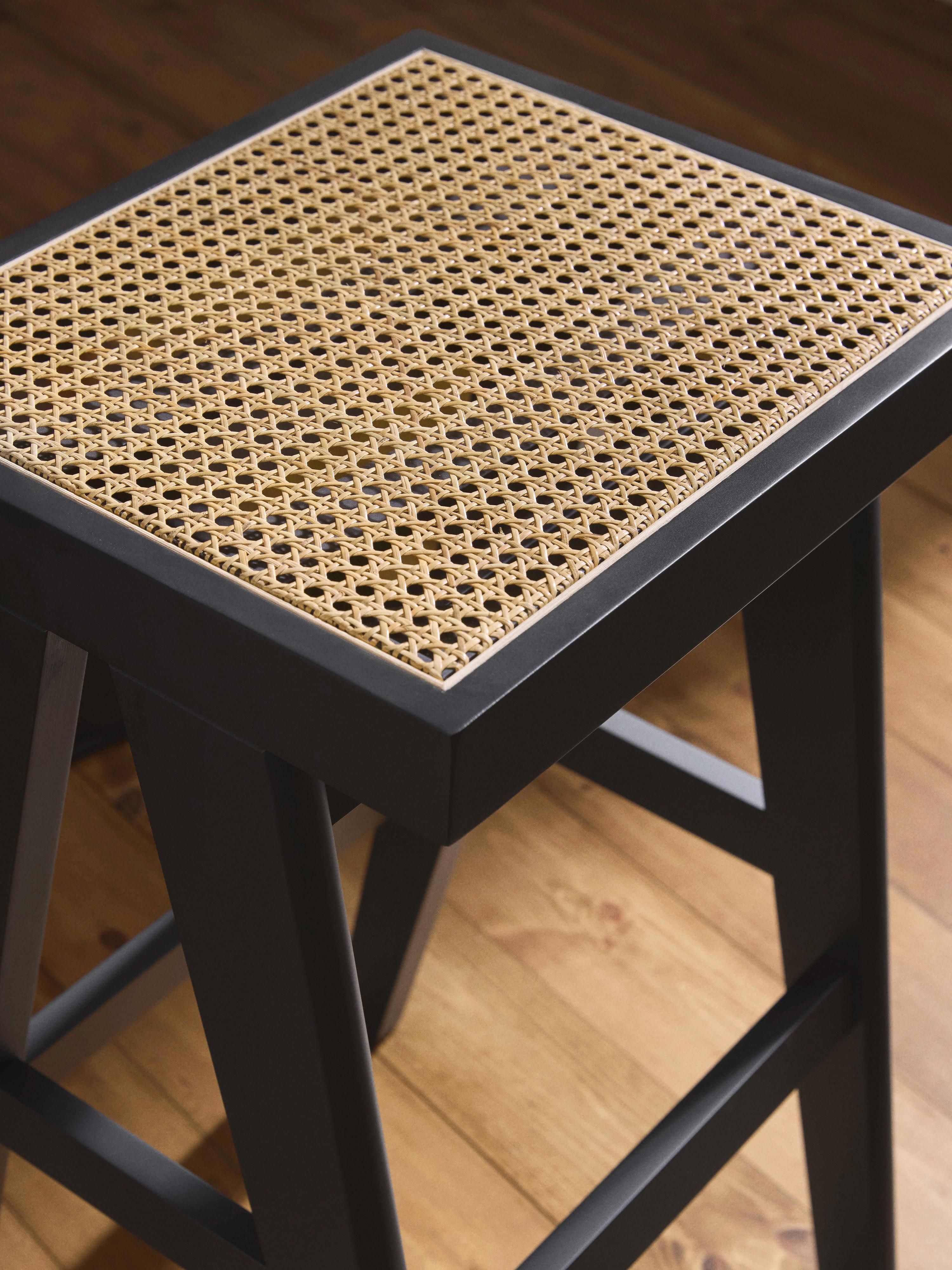 Sissi Bar Stool with Viennese Wickerwork