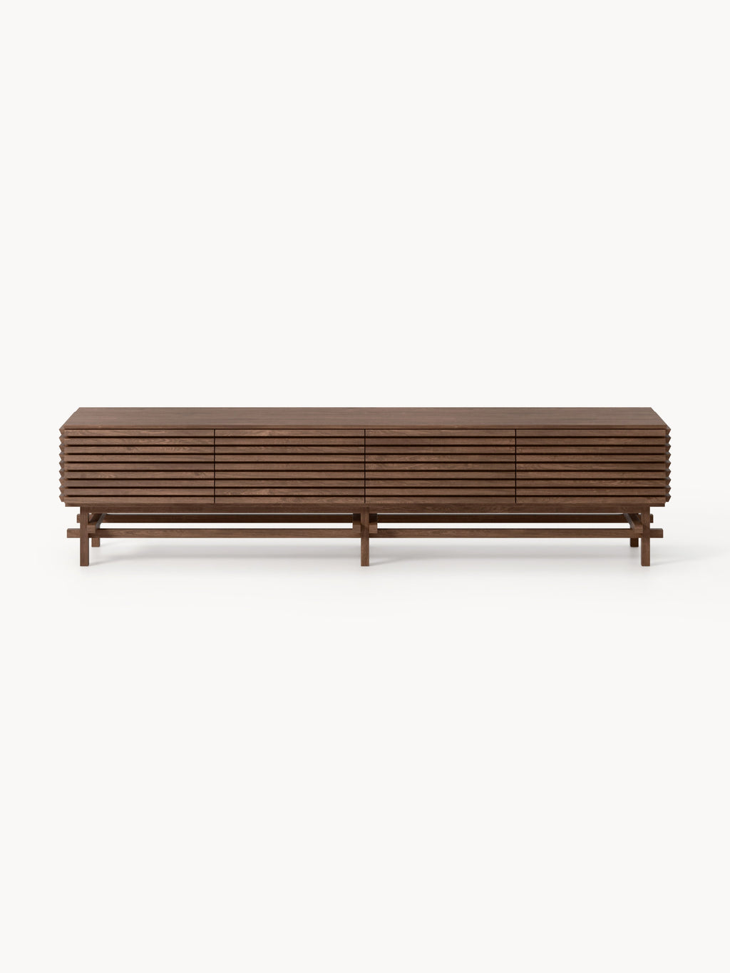 Pierce Large Oak Wood Lowboard