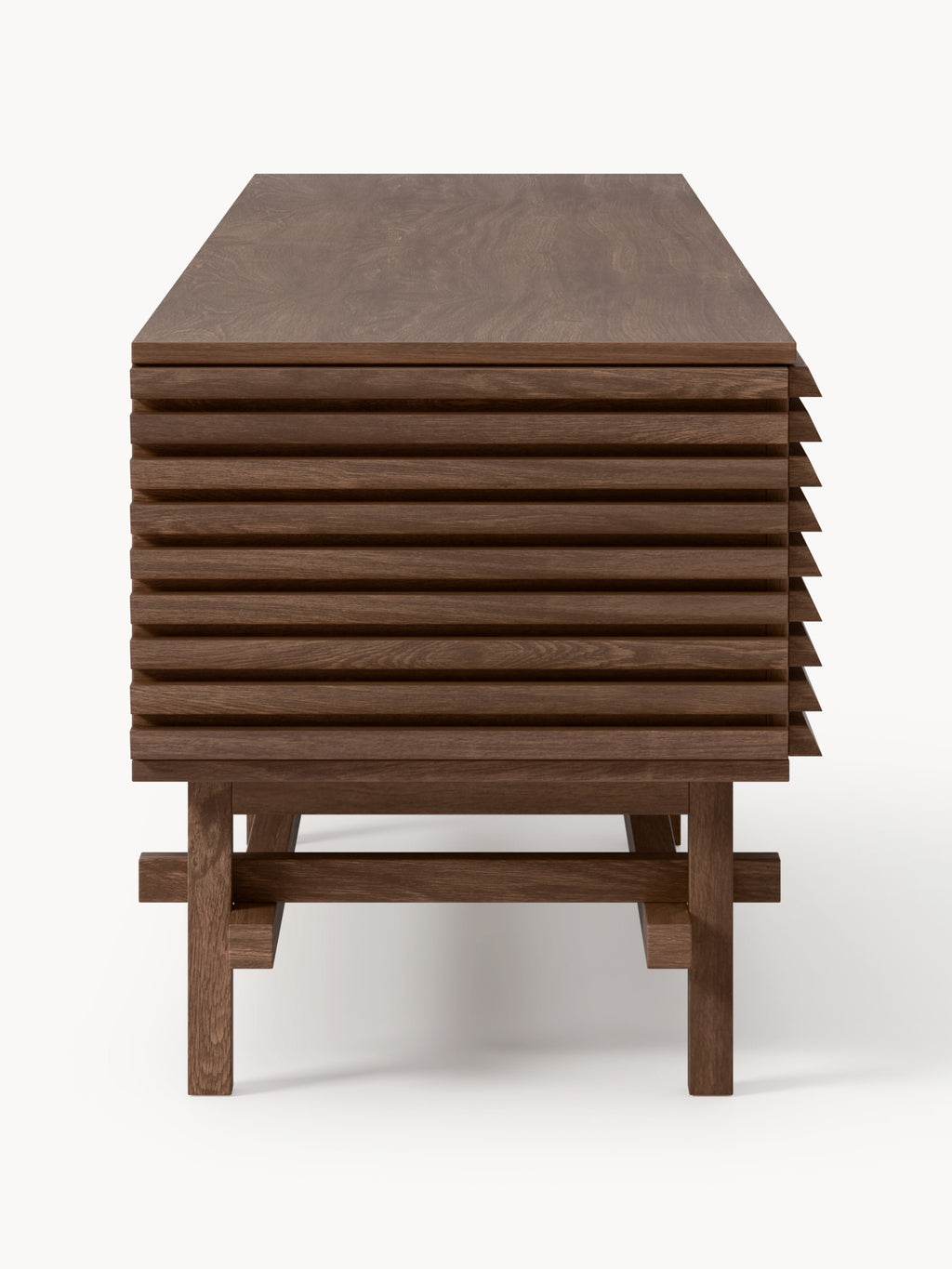 Pierce Large Oak Wood Lowboard