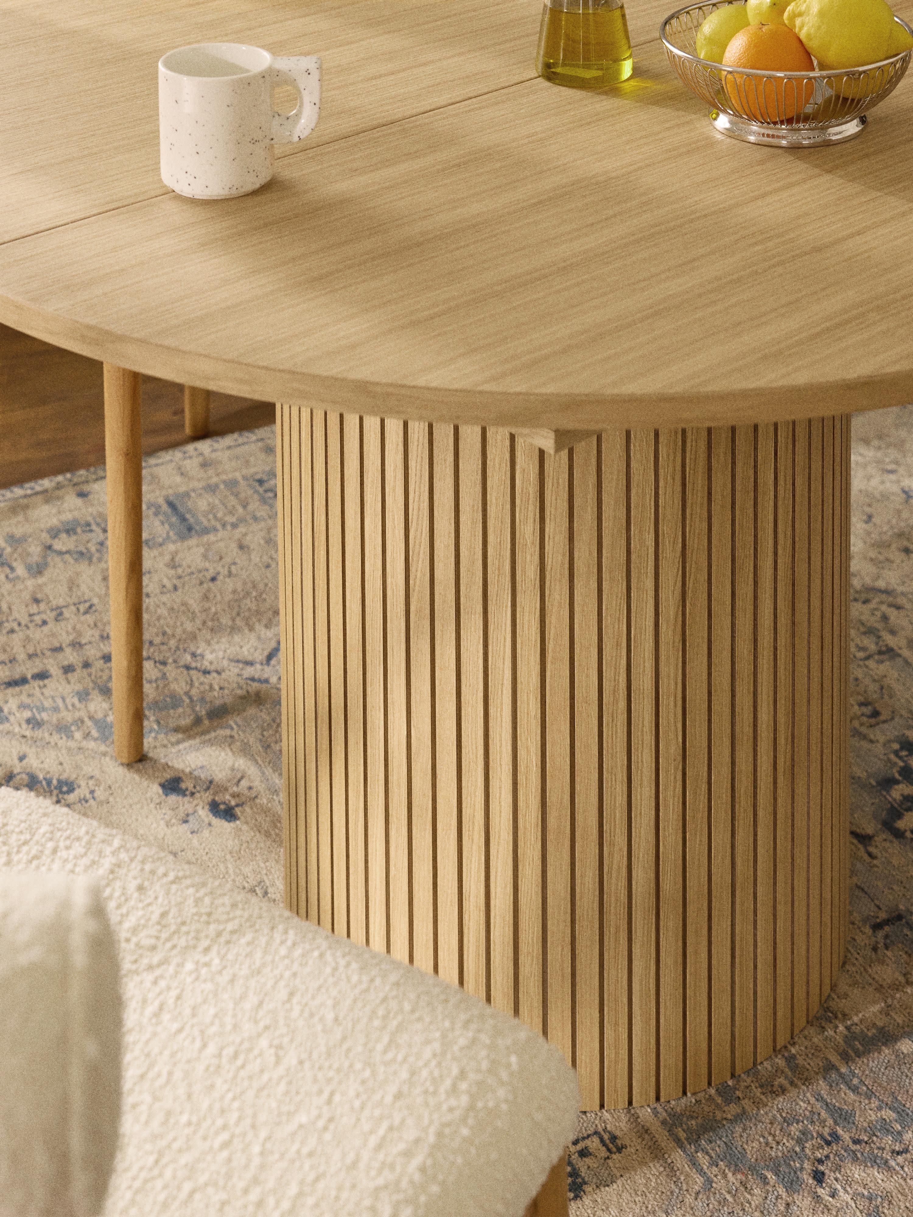 Filo Extendable Dining Table with Groove Structure, 120 - 160 x 75 cm
