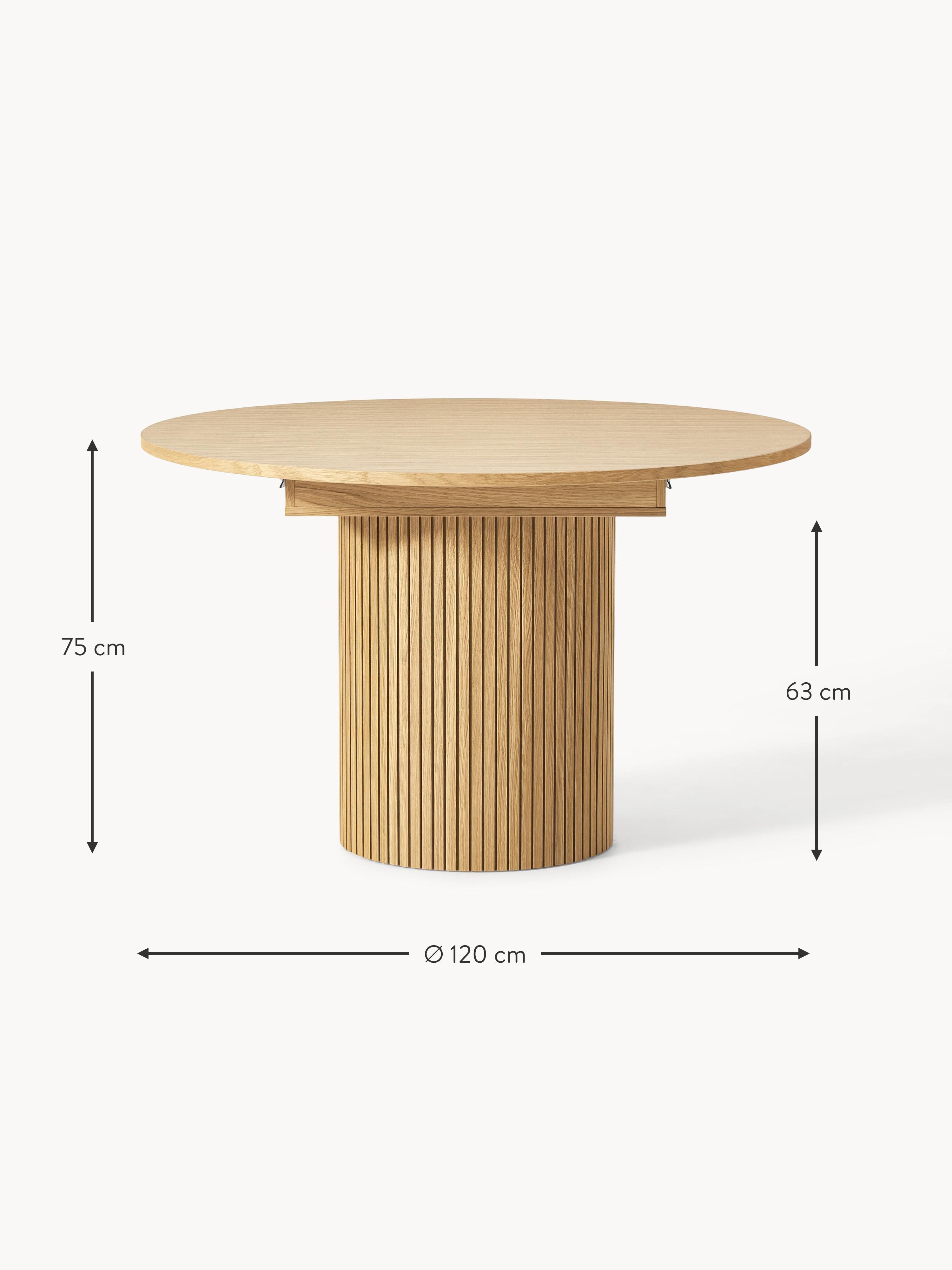 Filo Extendable Dining Table with Groove Structure, 120 - 160 x 75 cm