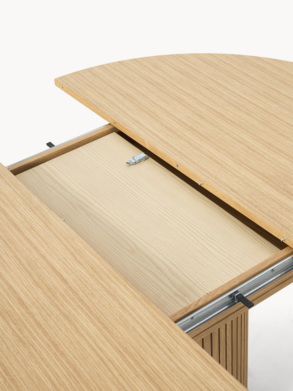 Filo Extendable Dining Table with Groove Structure, 120 - 160 x 75 cm