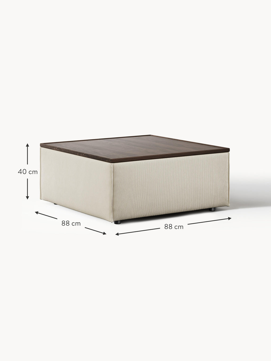 Lennon Corduroy Ottoman with Storage