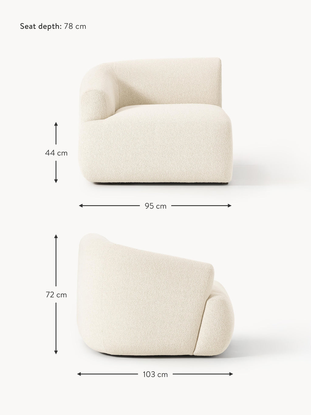 Sofia Bouclé Corner Module
