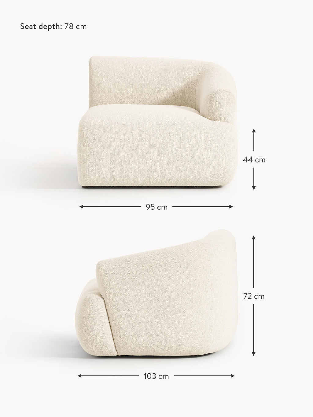 Sofia Bouclé Corner Module