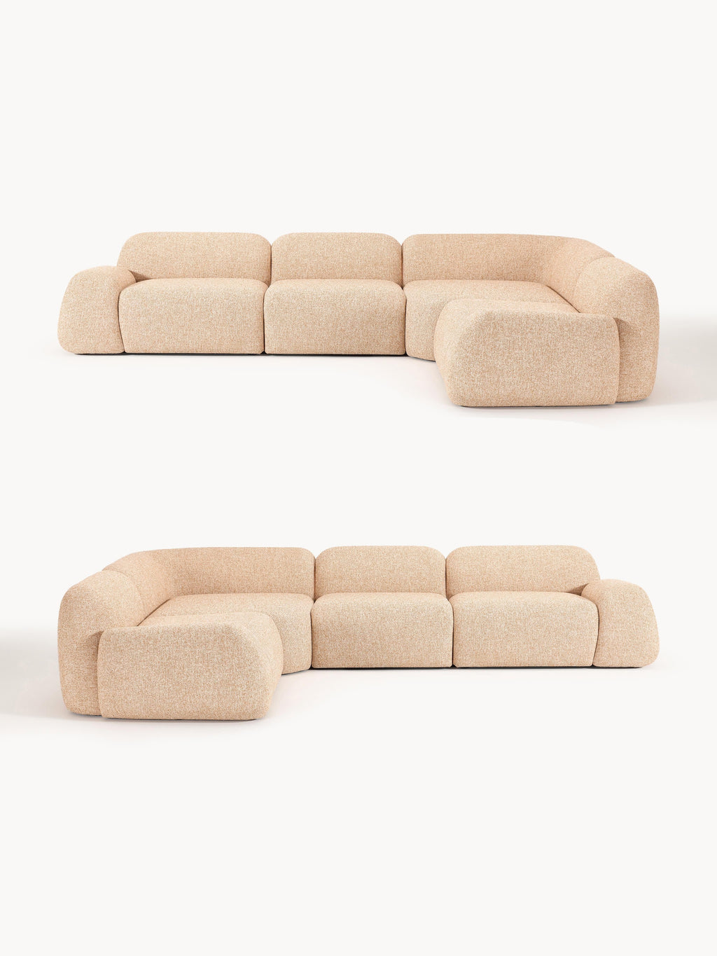 Wolke Modular Bouclé Corner Sofa (4-seater)