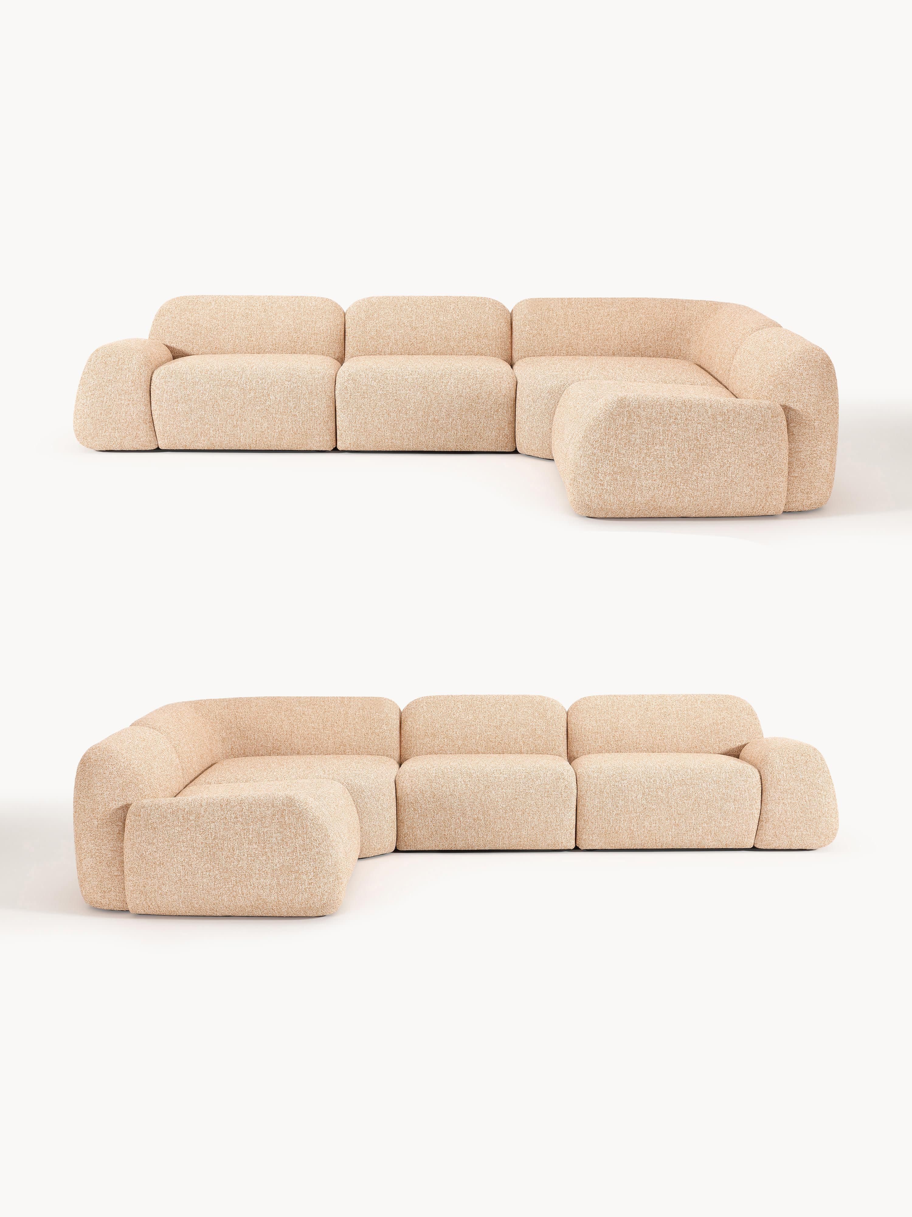 Wolke Modular Bouclé Corner Sofa (4-seater)