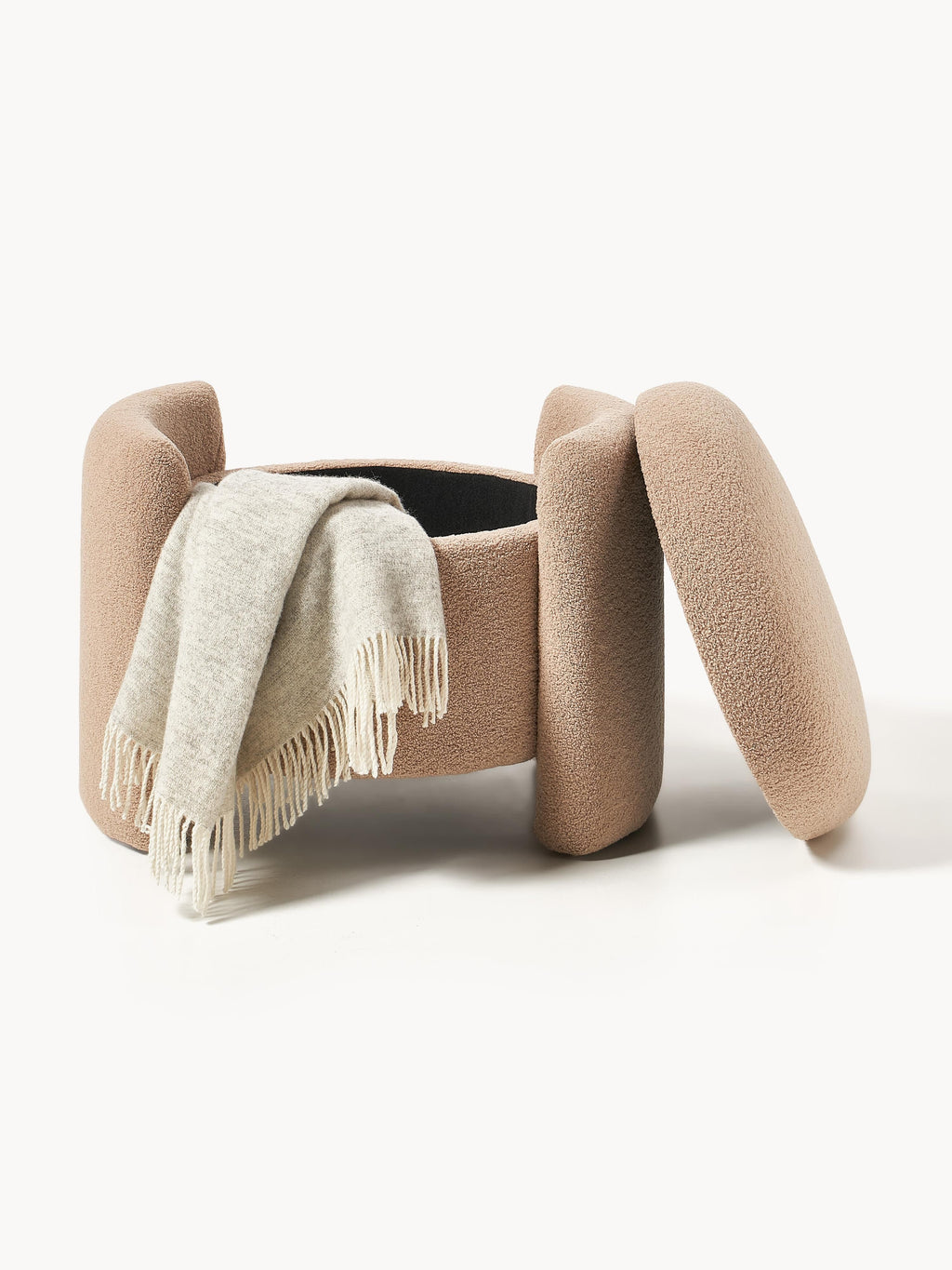 Benji Teddy Upholstered Stool with Storage Space