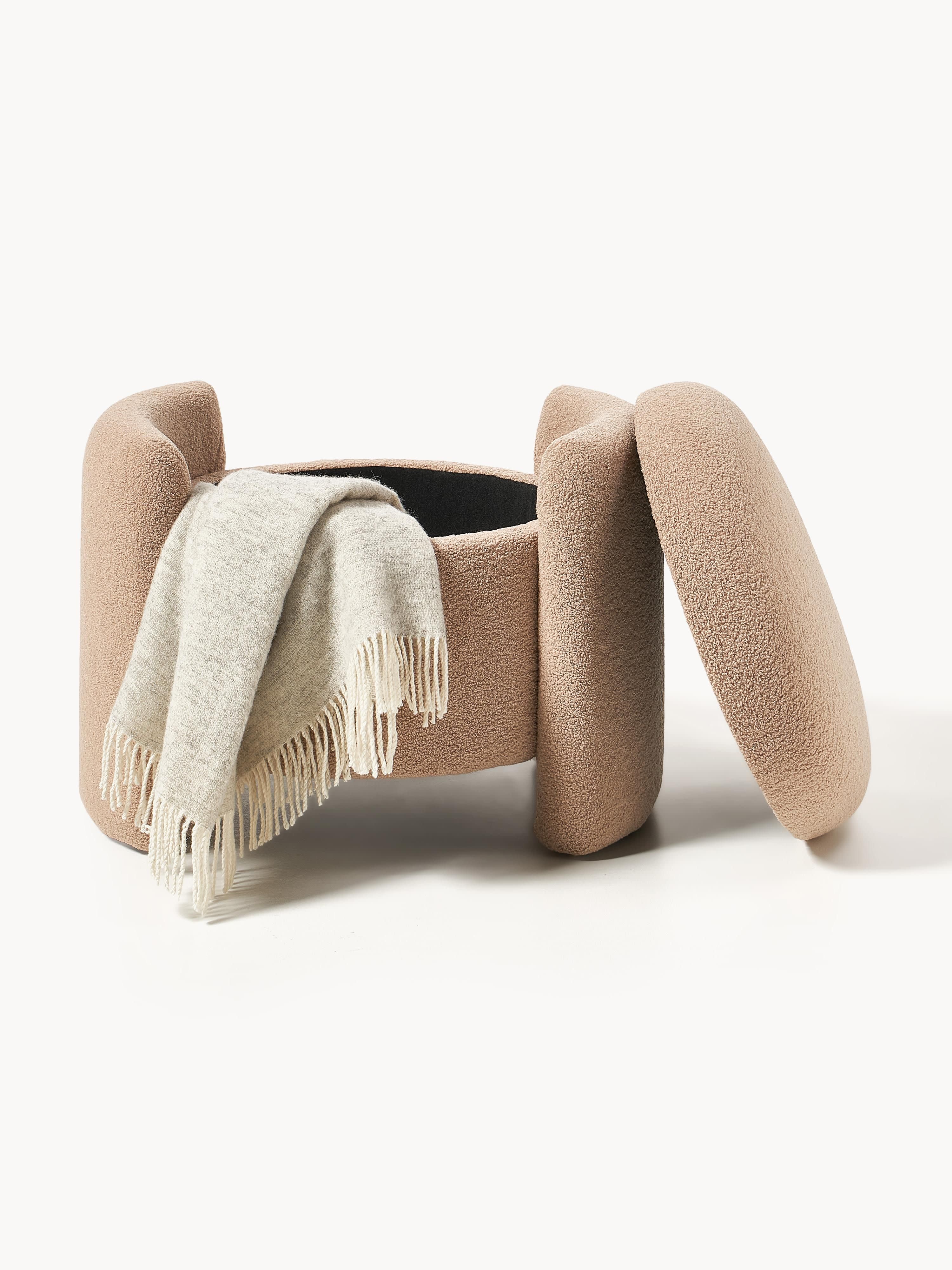 Benji Teddy Upholstered Stool with Storage Space