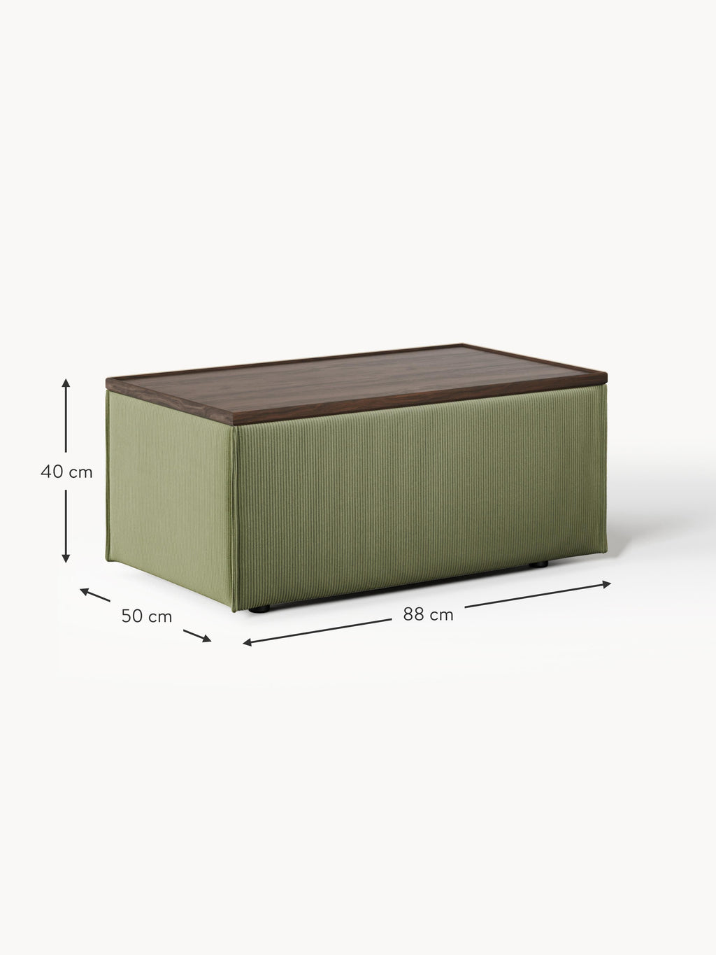 Lennon Corduroy Ottoman with Storage
