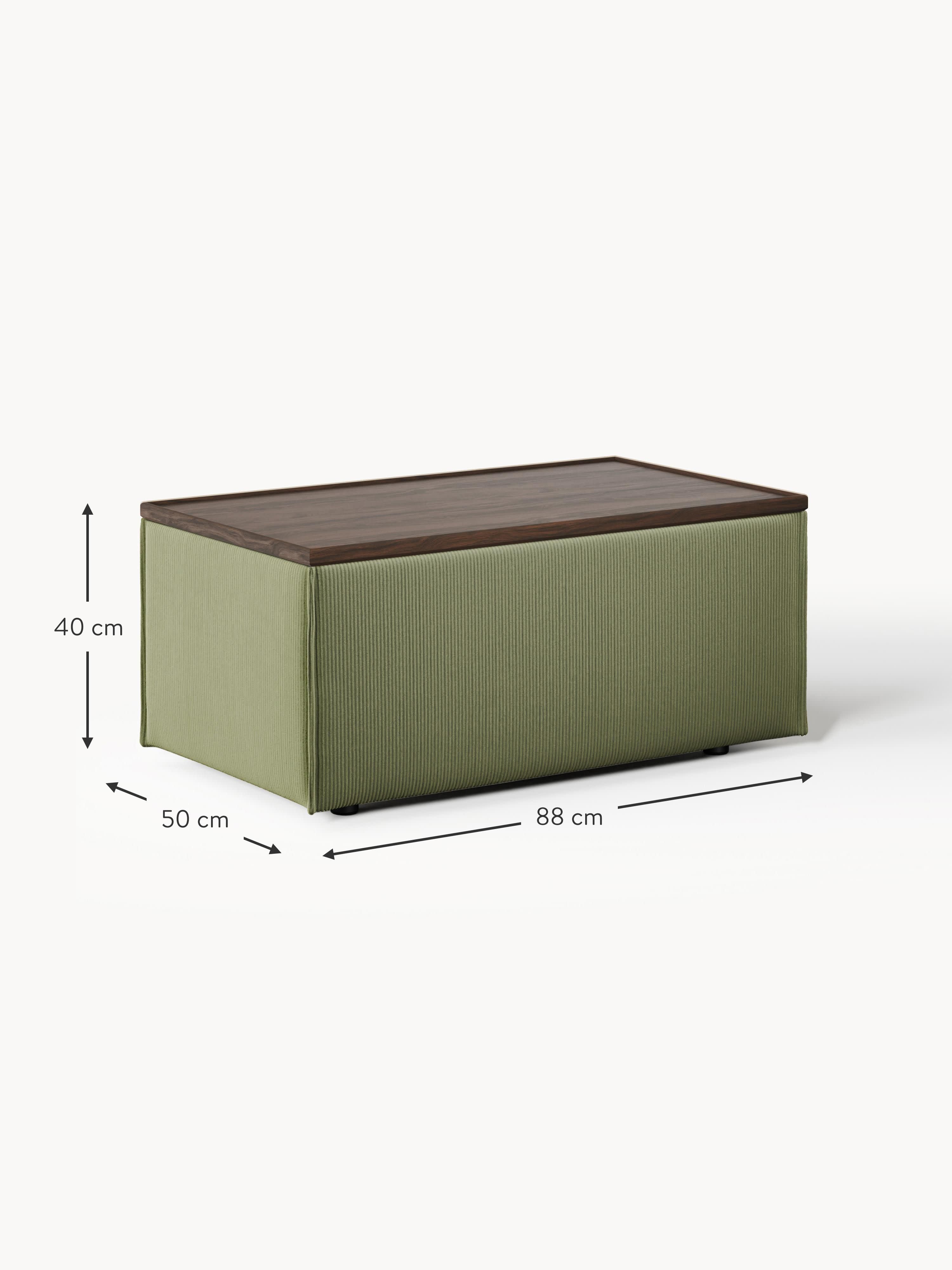 Lennon Corduroy Ottoman with Storage