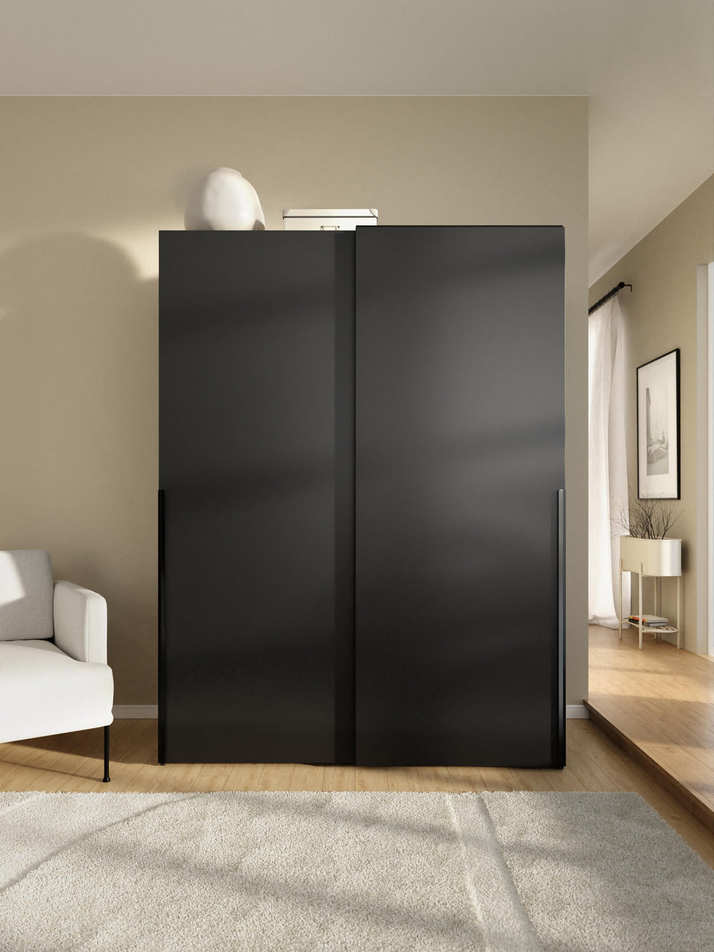 Leon Modular Sliding Door Wardrobe, 150 cm Wide, in various sizes