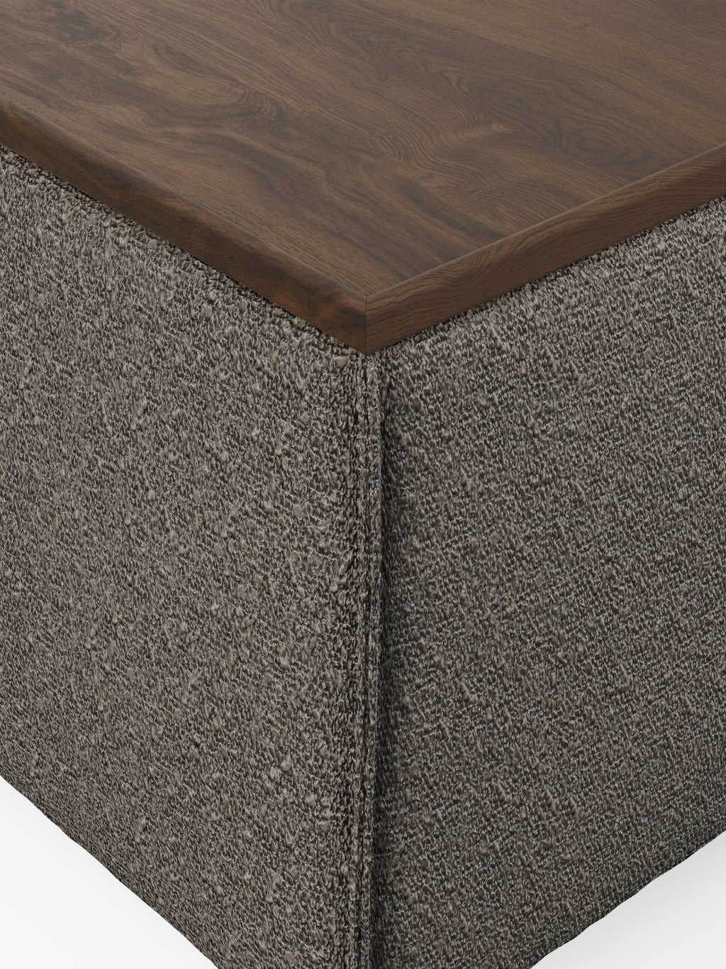 Lennon Bouclé Ottoman with Storage