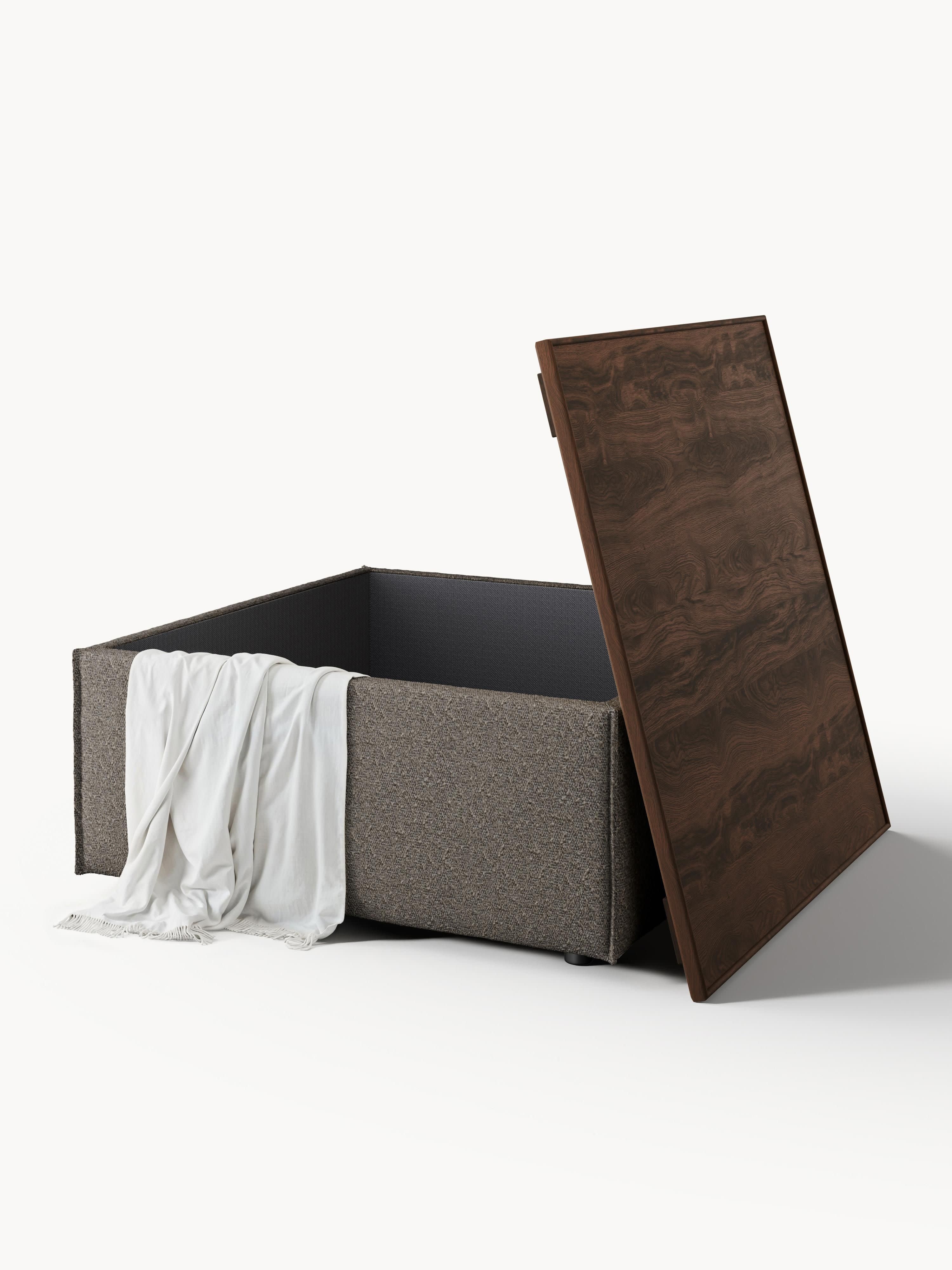 Lennon Bouclé Ottoman with Storage