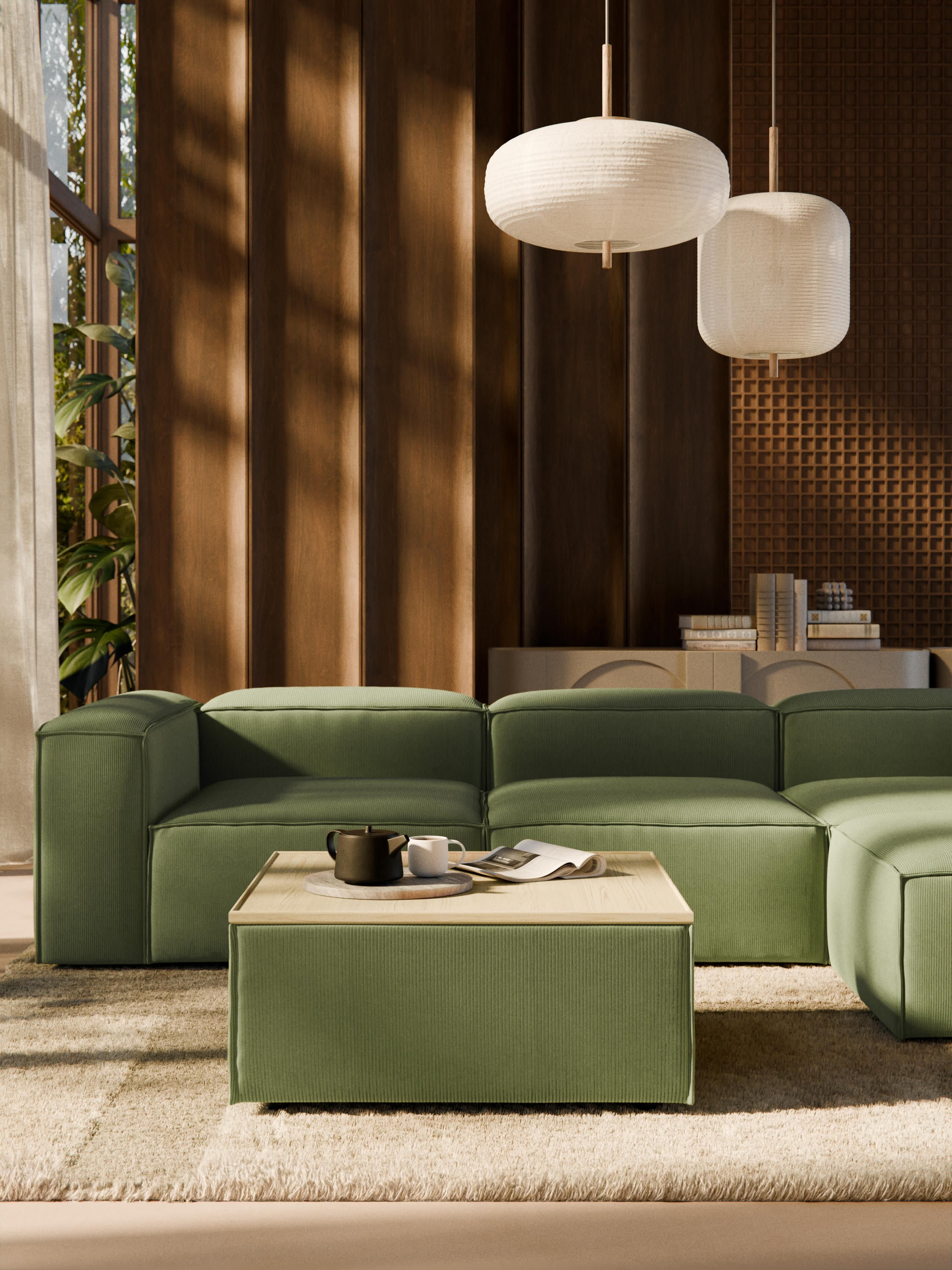 Lennon Corduroy Ottoman with Storage
