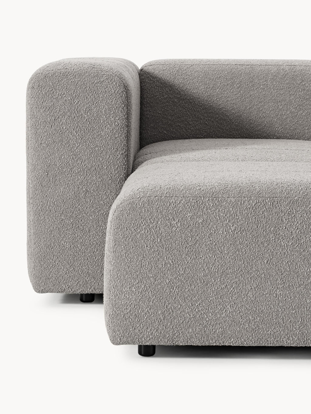 Lena Bouclé Modular Sofa (4-seater) with Ottoman (left/right)