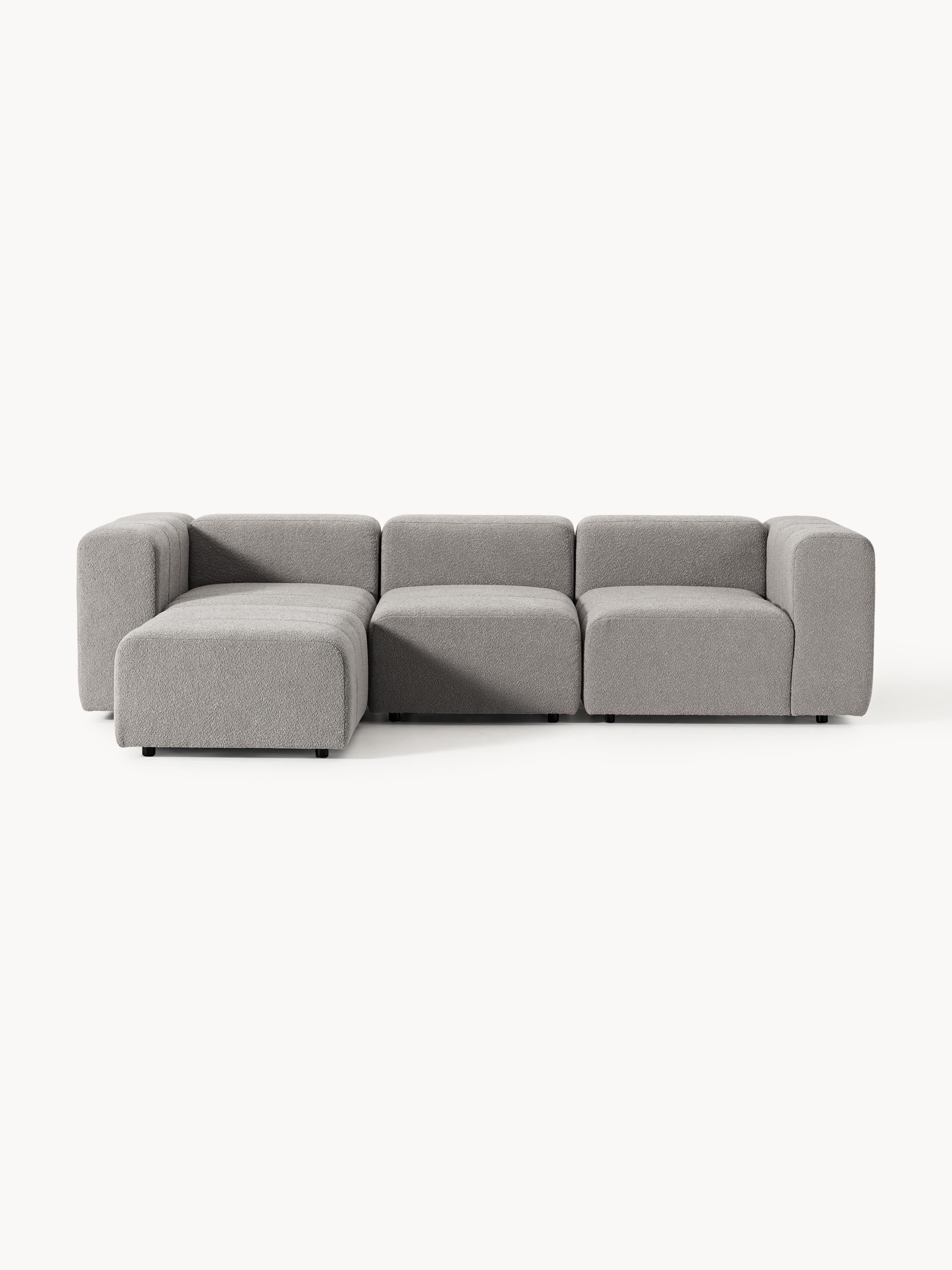 Gallery image 1 - Bouclé Modular Sofa Lena (4-seater) with Ottoman (left/right)