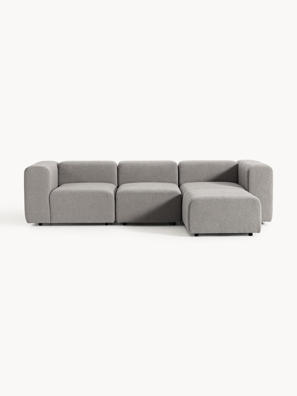 Lena Bouclé Modular Sofa (4-seater) with Ottoman (left/right)